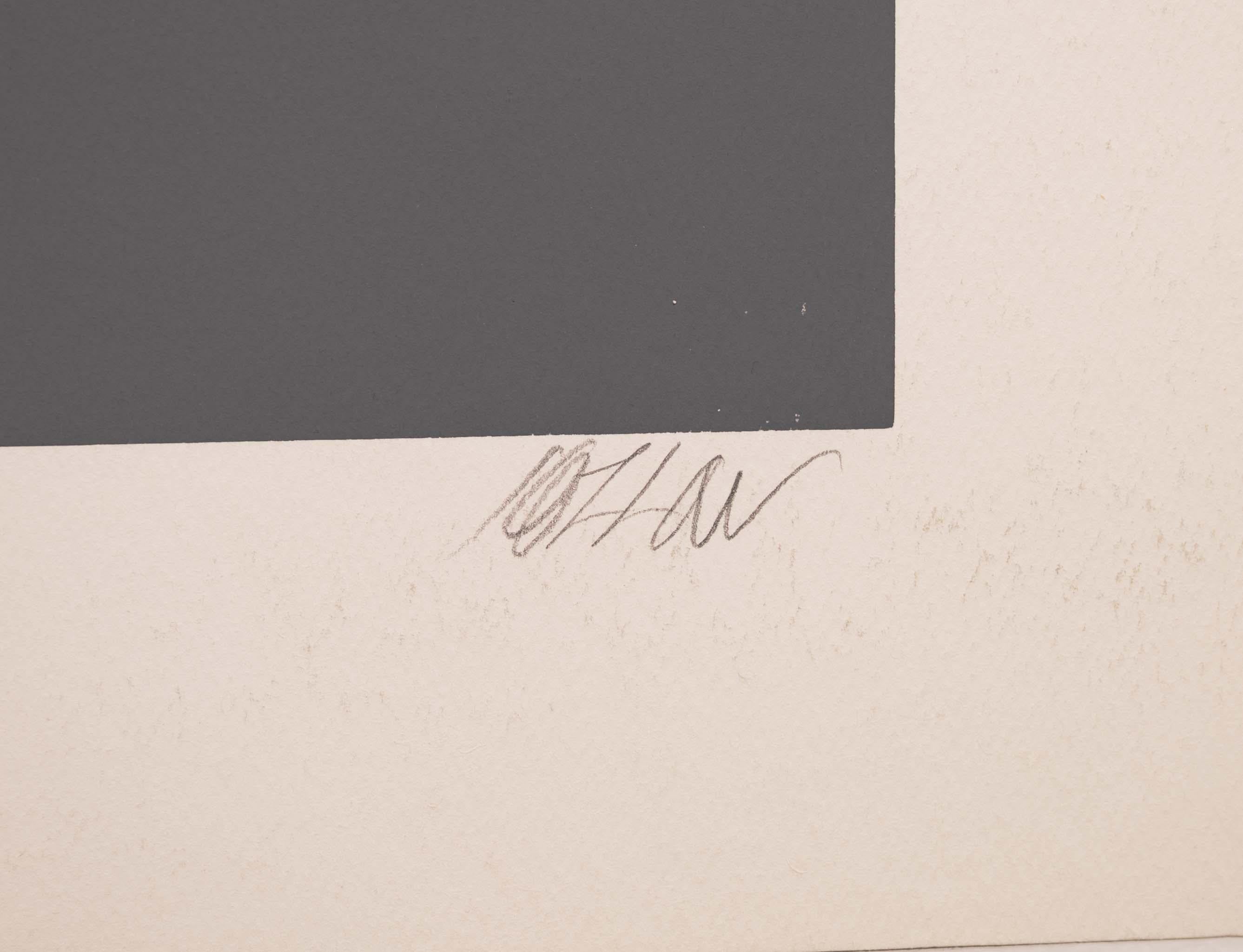 Richard Kozlow Keflavik Signierte Modernistische Serigraphie 59/100 Ungerahmt 1980er im Angebot 2