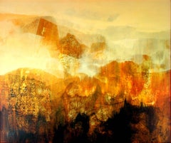 Richard Kozlow Mirador Offset Lithograph on Board Modern Landscape Framed