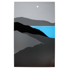 Richard Kozlow Moon River Sérigraphie moderniste signée 54/100 Non encadrée 1980