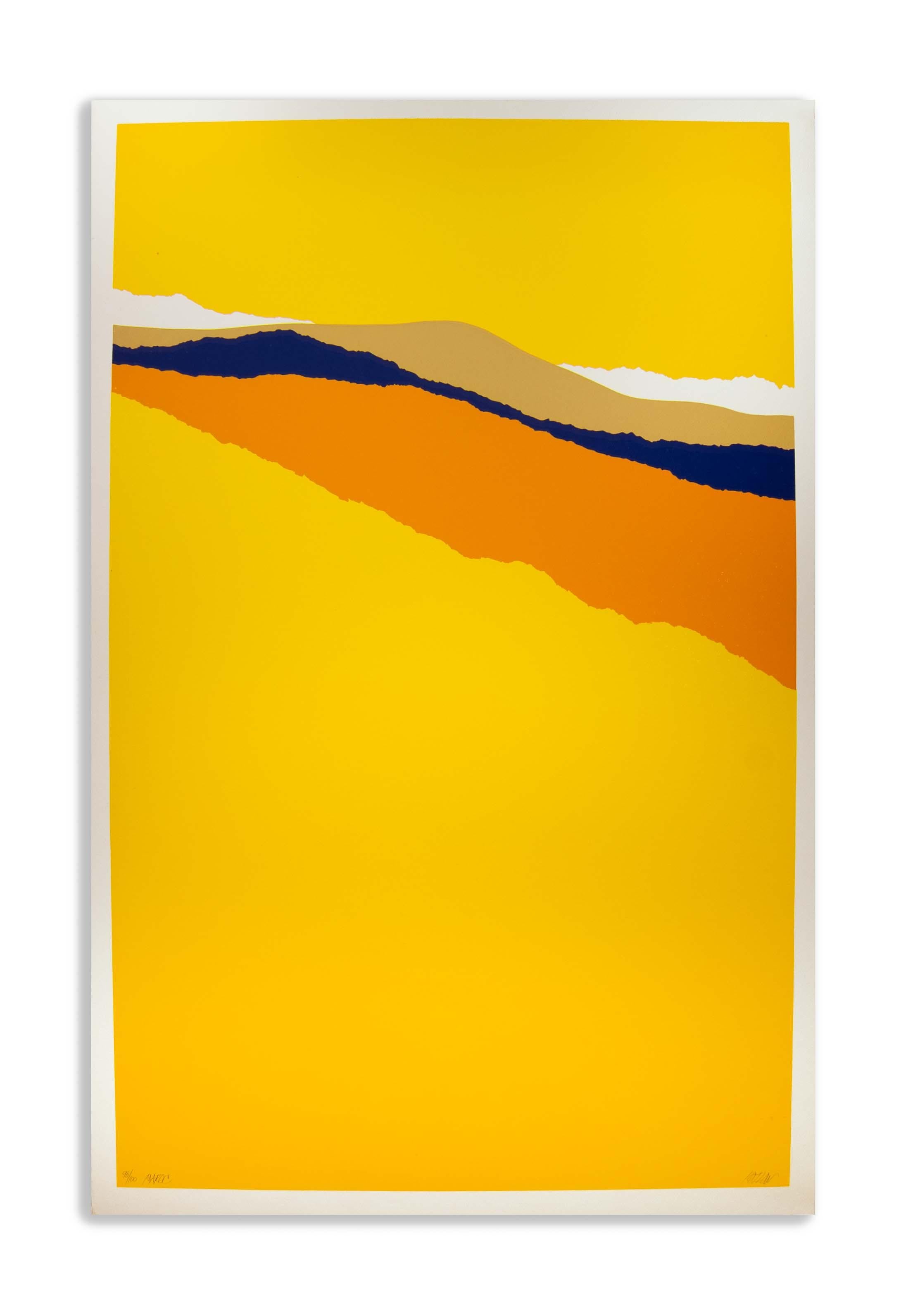 American Richard Kozlow Morrac Signed Modernist Abstract Serigraph 96/100 Unframed 1980s For Sale