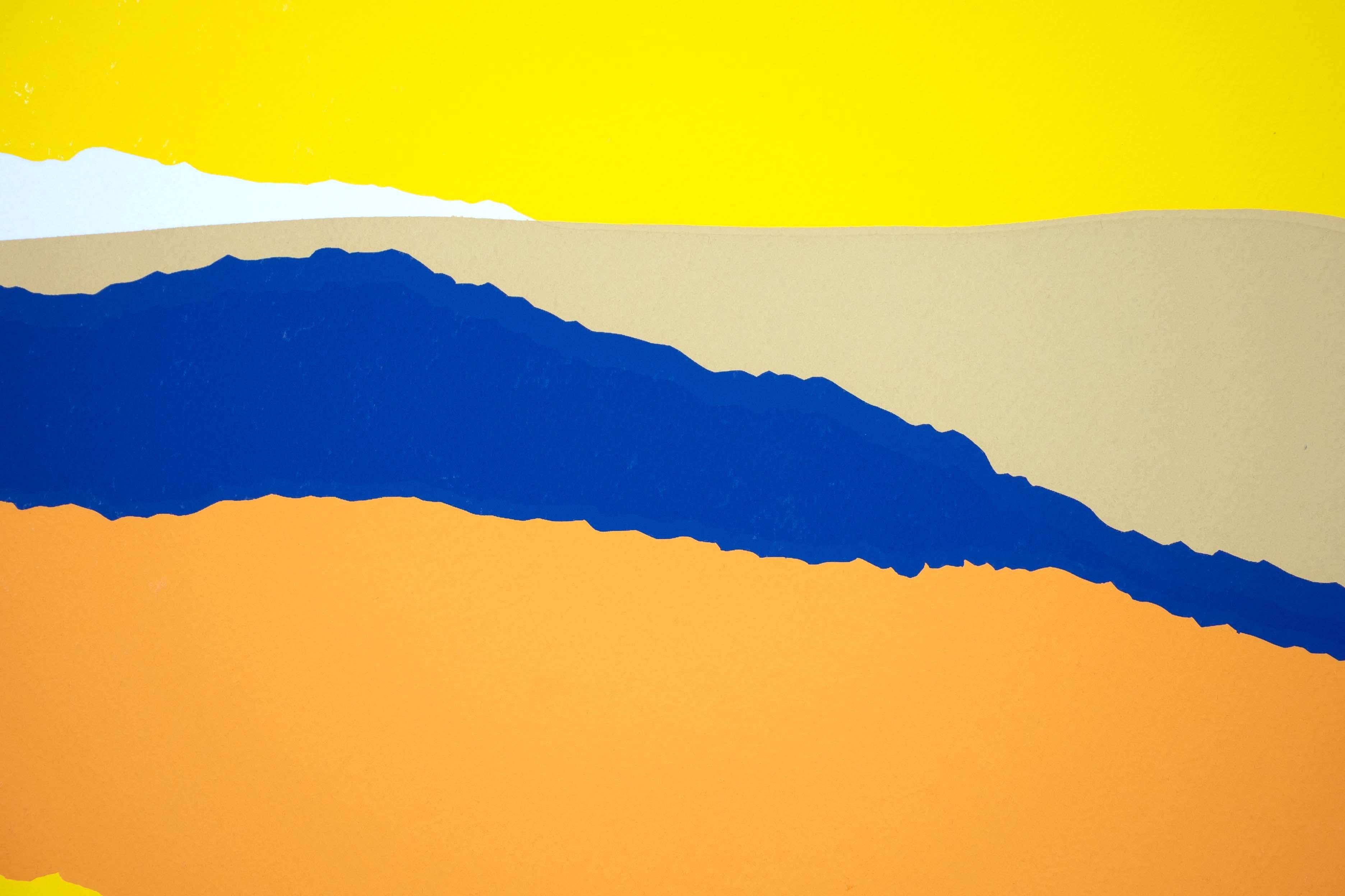 Late 20th Century Richard Kozlow Morrac Signed Modernist Abstract Serigraph 96/100 Unframed 1980s For Sale