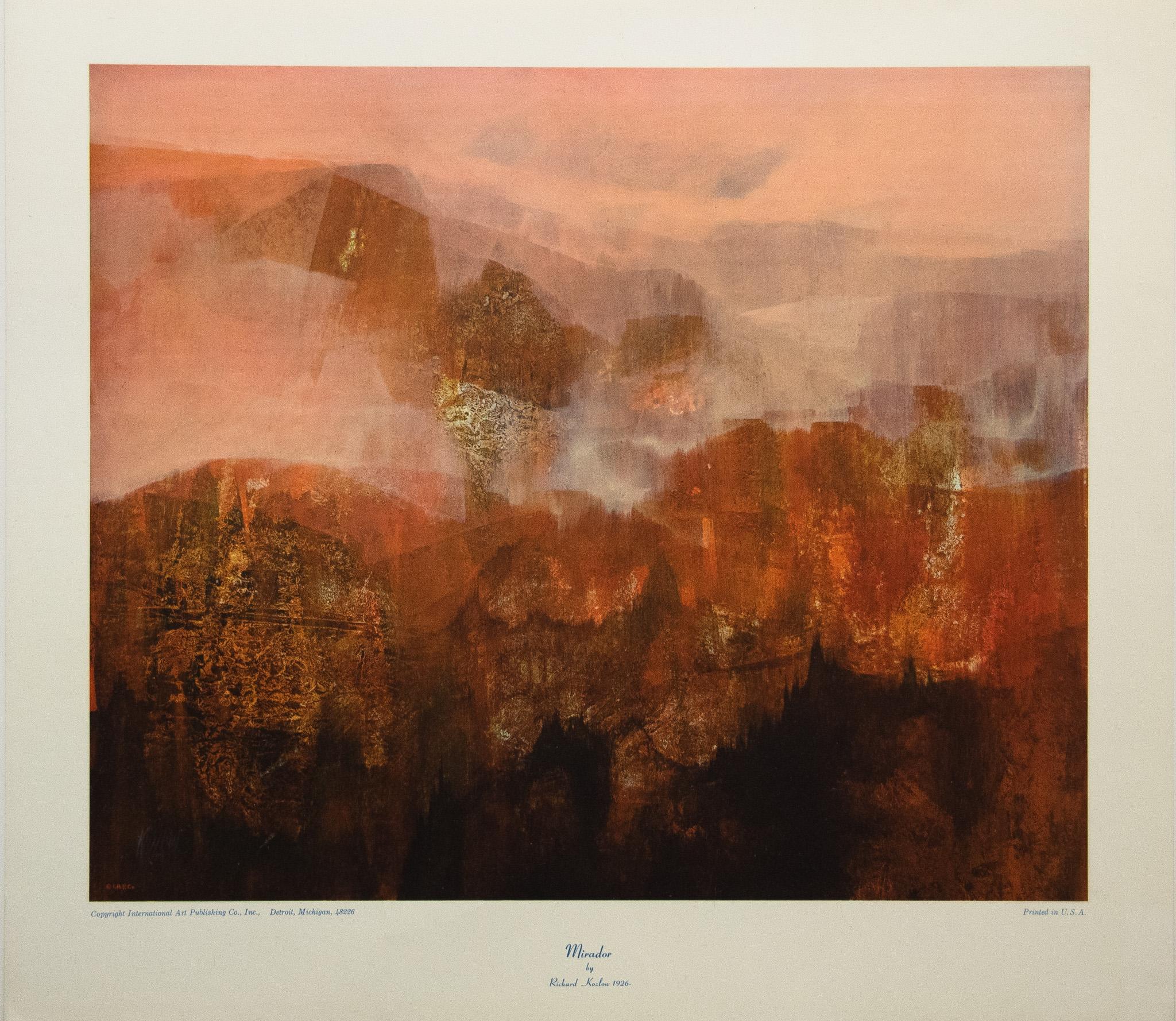 Richard Kozlow  Landscape Print - "Mirador" By Richard Kozlow. Printed in U.S.A.