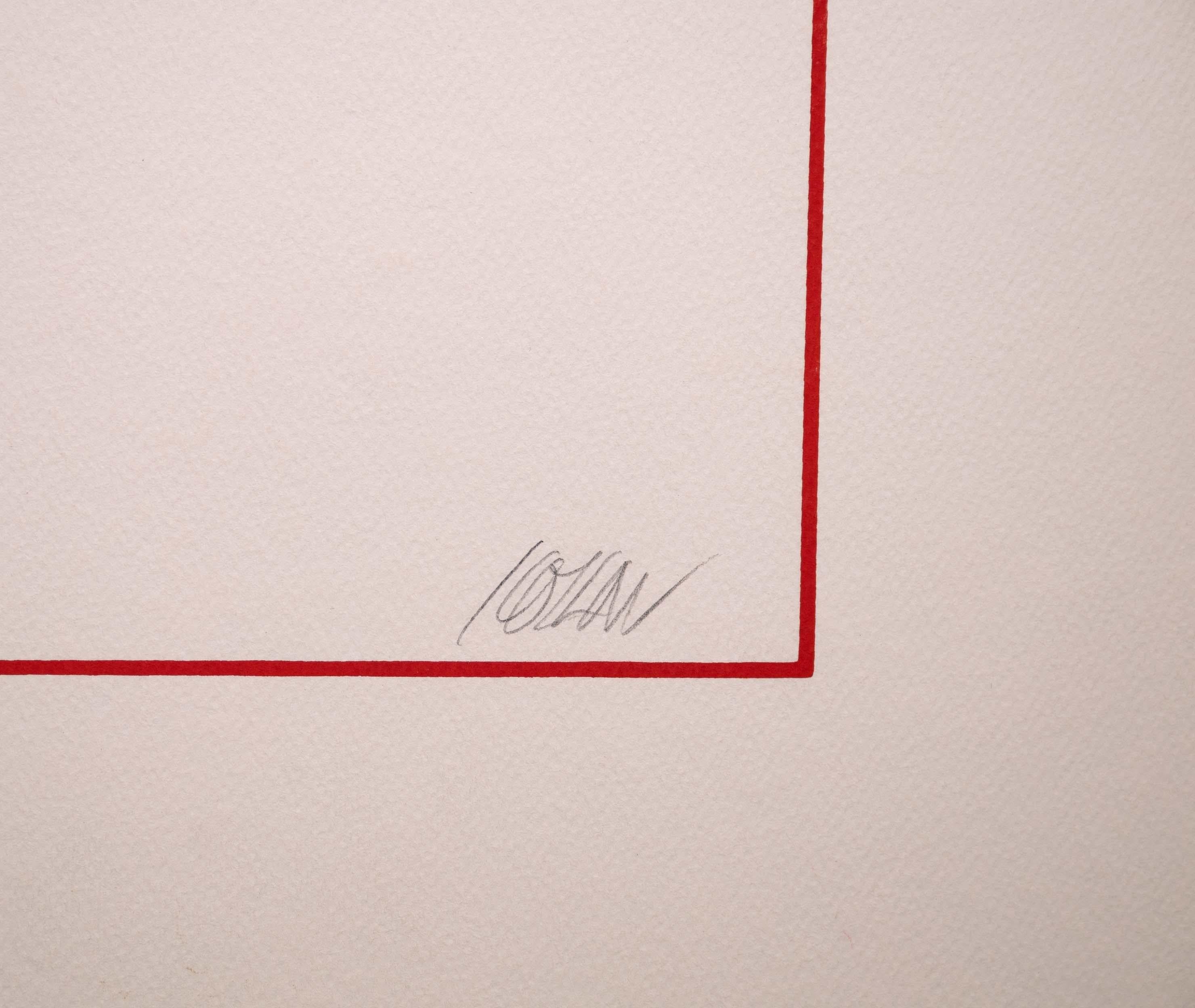Richard Kozlow Reflection Signed Modernist Serigraph 51/100 Unframed 1980s For Sale 2