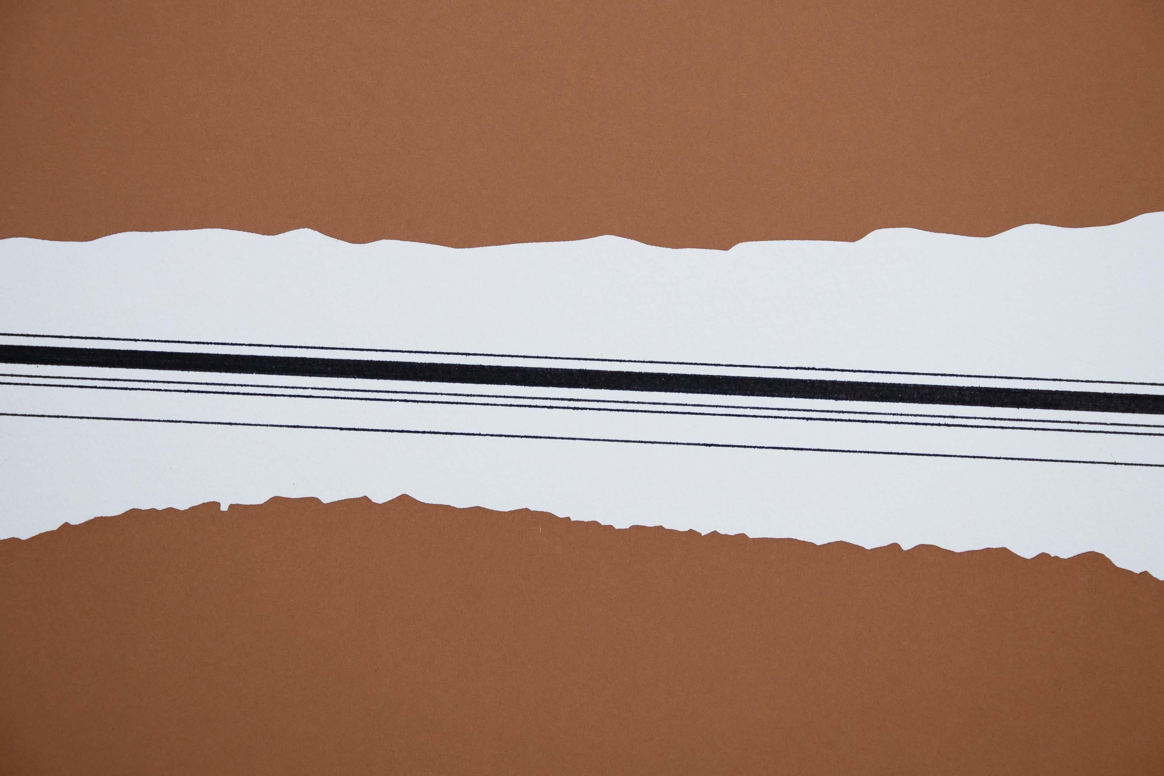 Richard Kozlow Rio Blanco Signierte Modernistische Serigraphie 55/100 Ungerahmt im Zustand „Gut“ im Angebot in Keego Harbor, MI