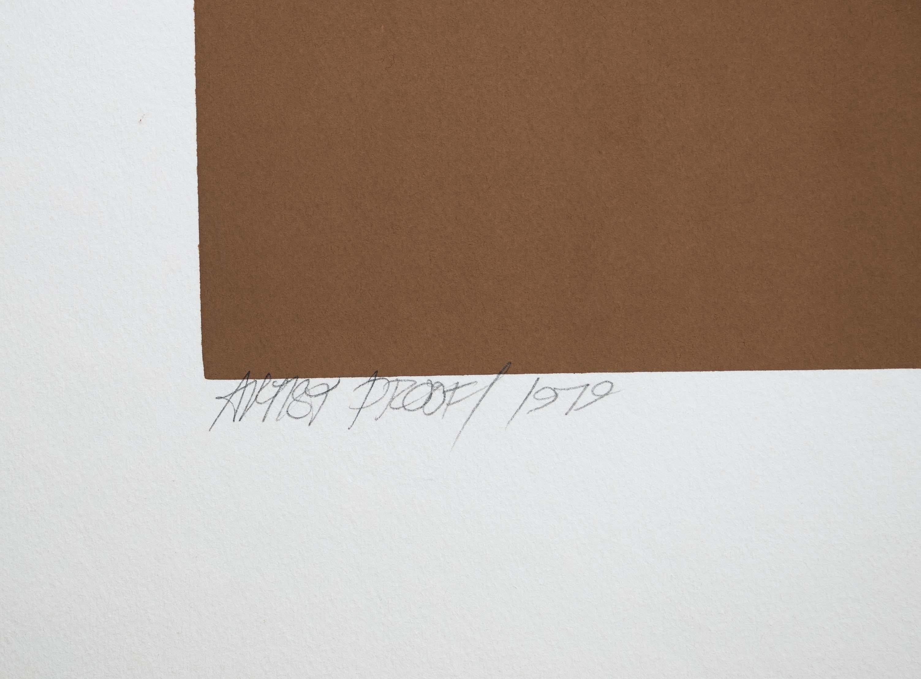 Richard Kozlow Rio Blanco Signierte Modernistische Serigraphie 55/100 Ungerahmt (Papier) im Angebot
