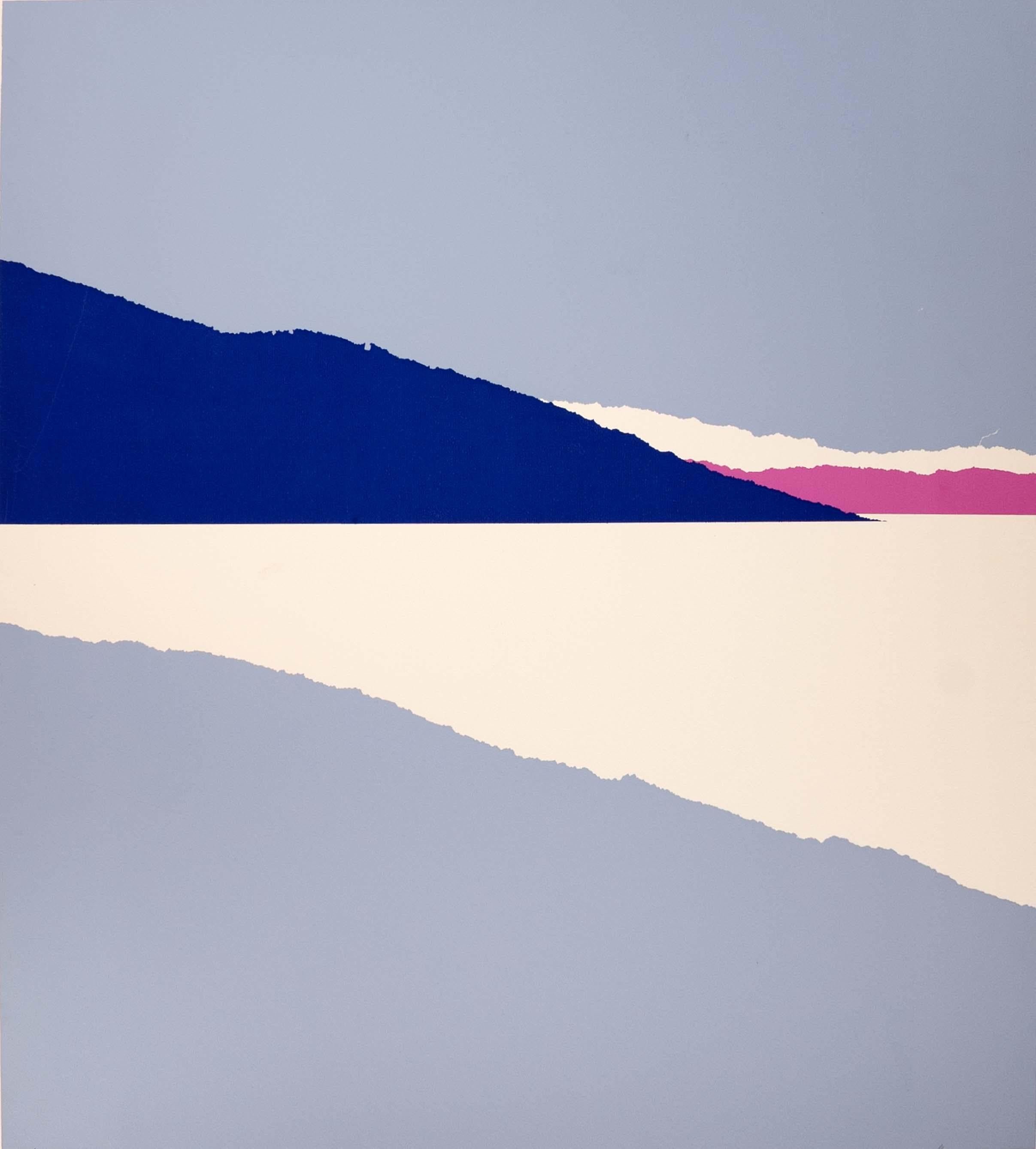 Richard Kozlow Superior Signierte modernistische Serigraphie-Künstler Proof Un gerahmt 1980er Jahre im Zustand „Gut“ im Angebot in Keego Harbor, MI