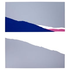 Richard Kozlow Superior, Sérigraphie moderniste signée,épreuve d'artiste, non encadrée, années 1980