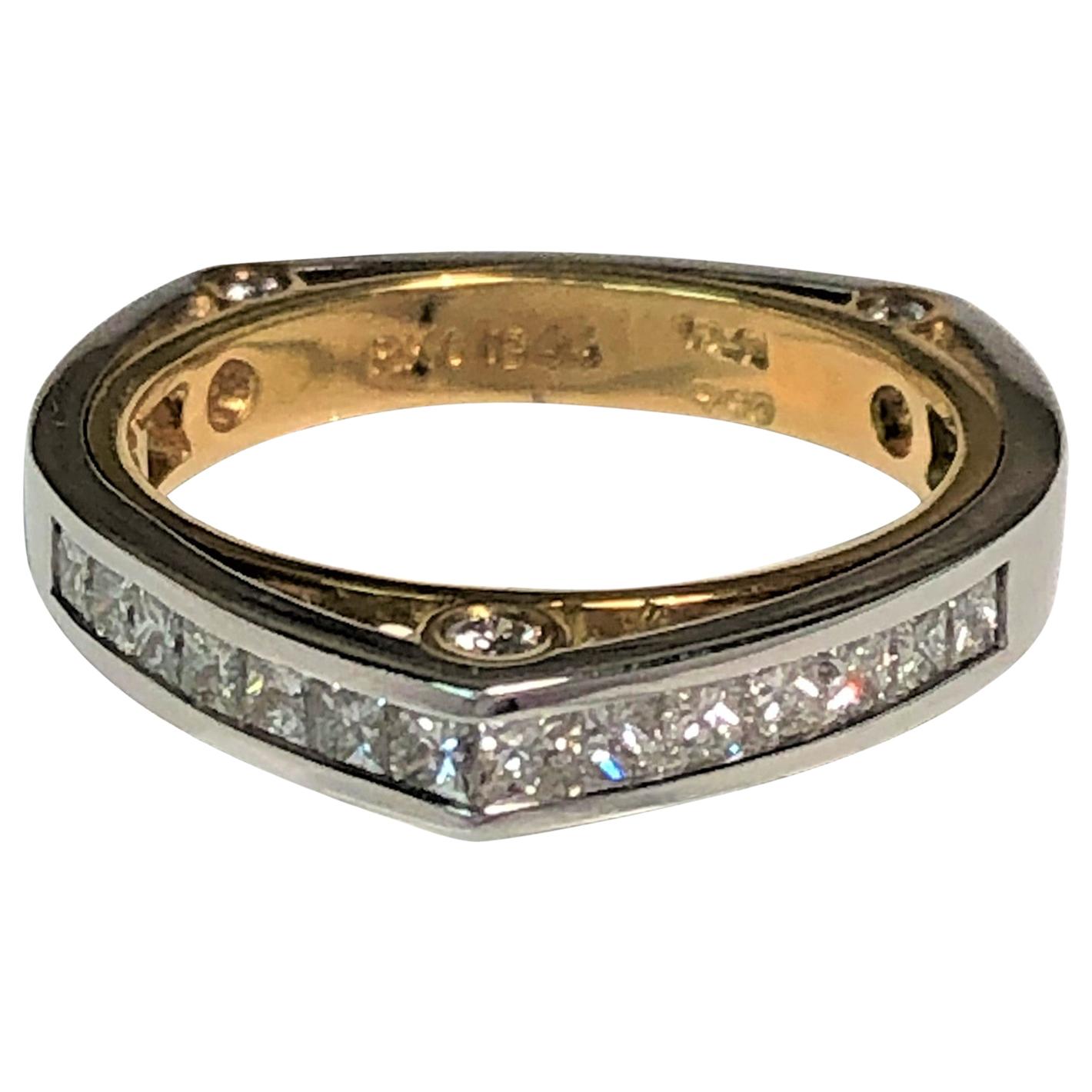 Richard Krementz 18 Karat Platin Diamant Pyramidenring