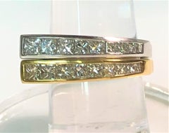 Richard Krementz 18 Karat and Platinum Diamond Ring Set