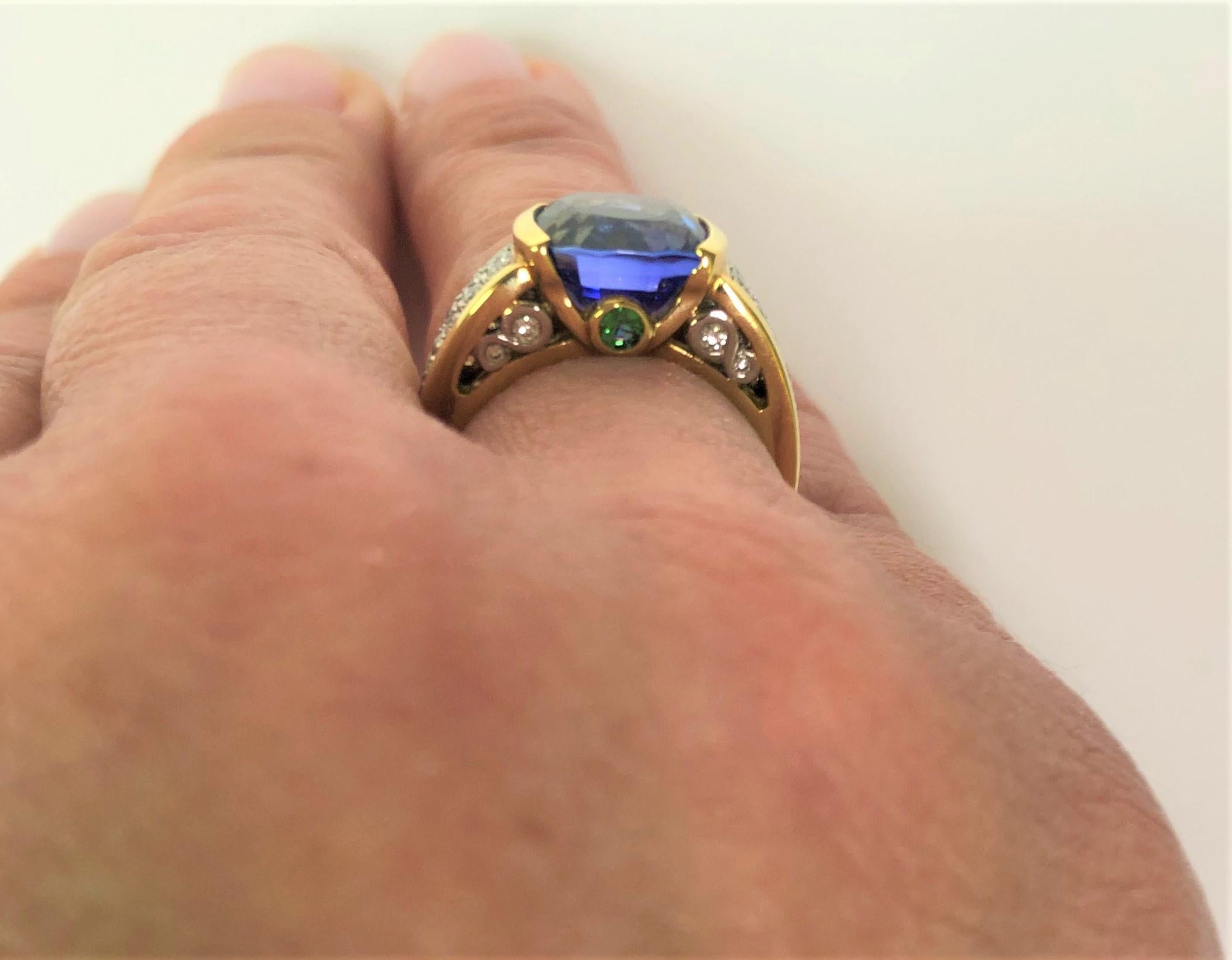 Richard Krementz 3,96 Karat Tansanit Diamant-Ring 2