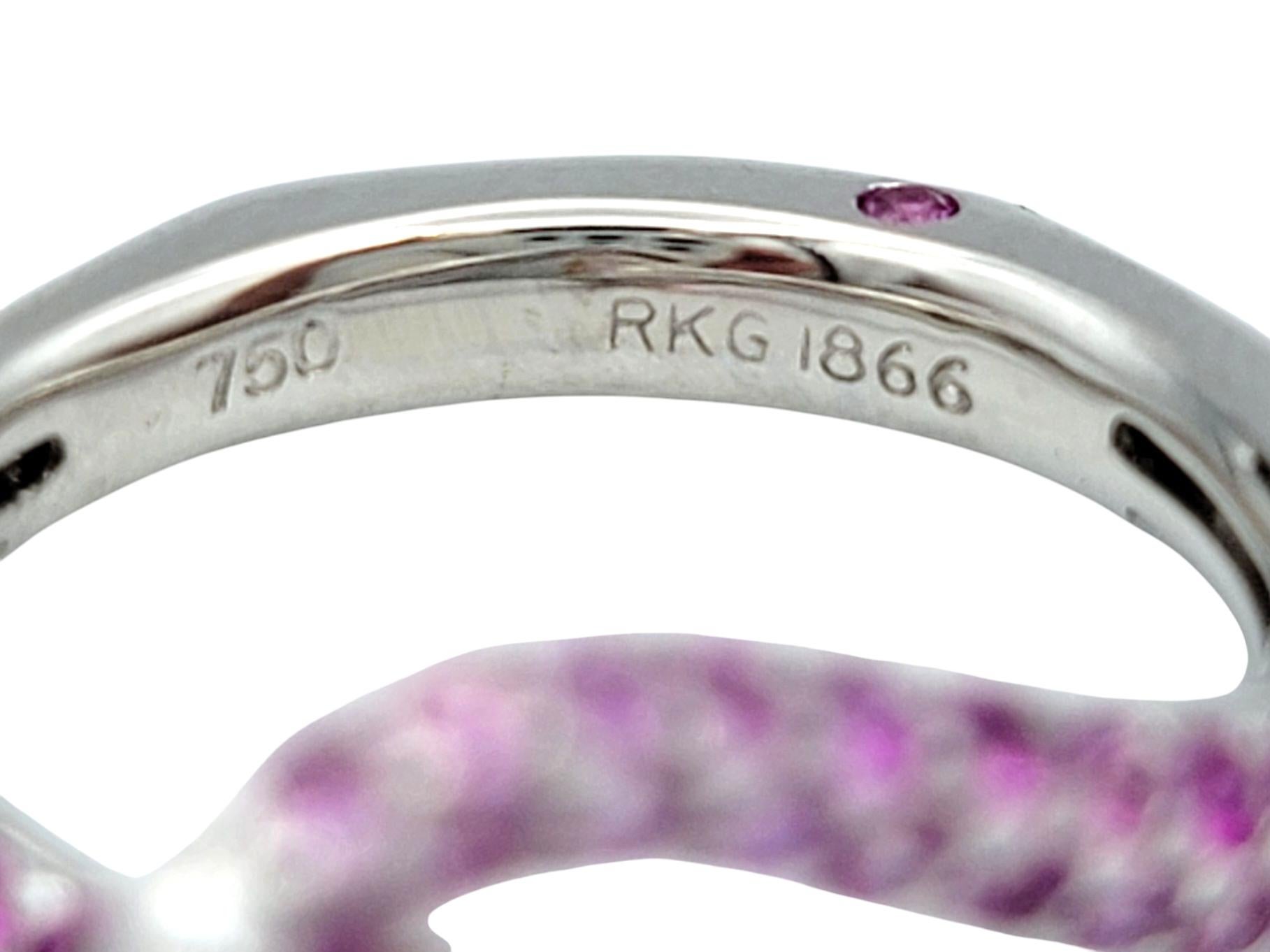 Richard Krementz Heart Cut Tourmaline 18K Ring with Pink Sapphire and Diamonds For Sale 4