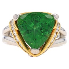 Richard Krementz Tourmaline Diamond Sapphire Ring Platinum Gold 18k Trill6.65ctw