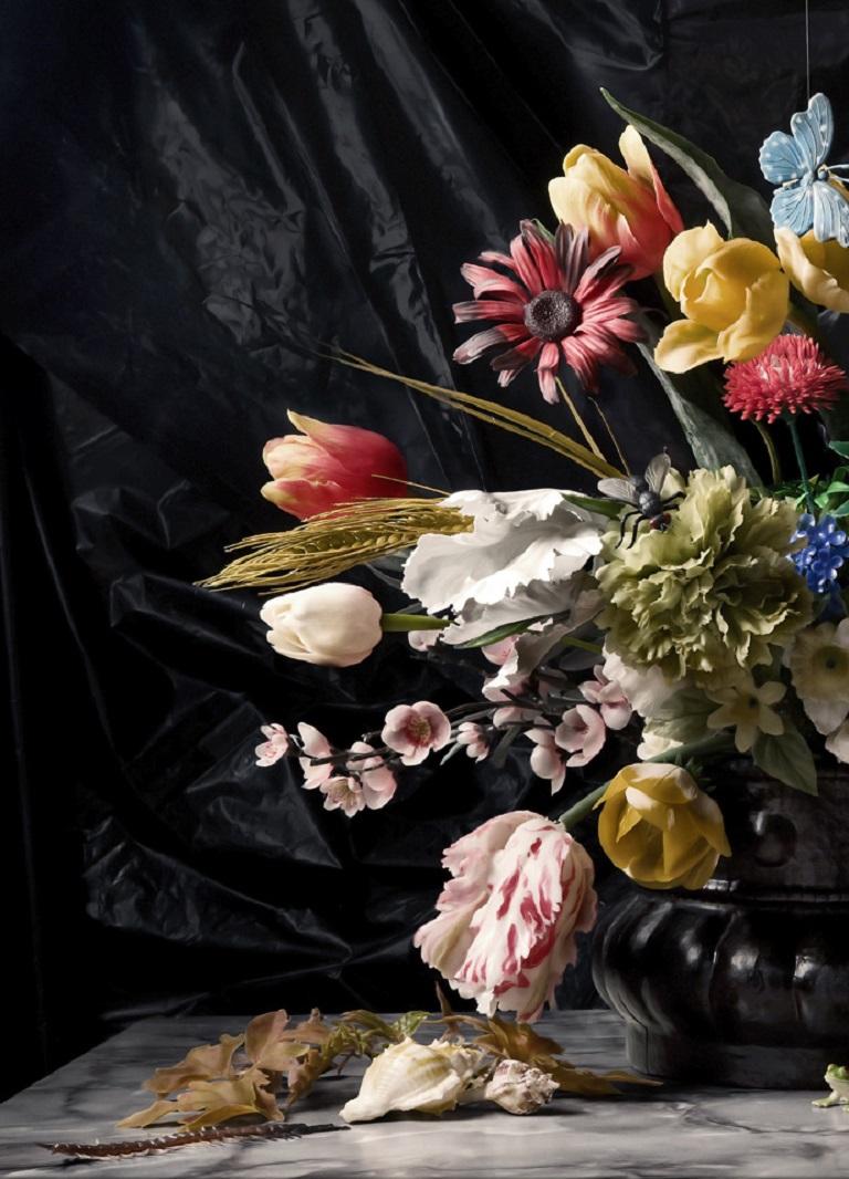 De Kikker: „Der Frosch“, Foto auf Dibond, gerahmtes Stillleben aus der Kunststoffserie Blumen (Zeitgenössisch), Photograph, von Richard Kuiper