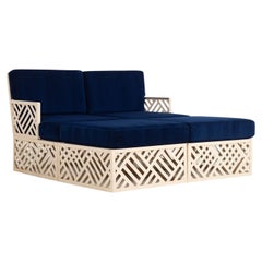Richard L. Sandfort, Aluminum Outdoor Lounge& Ottomans Set –1950