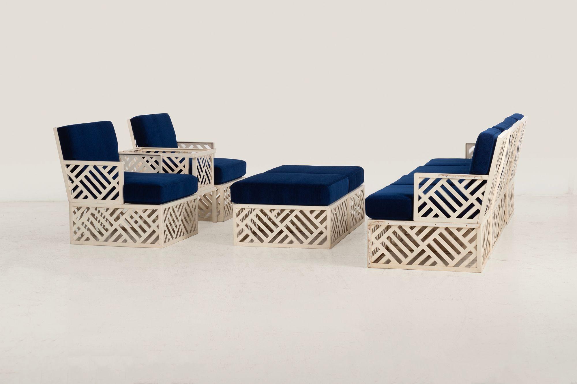 Richard L. Sandfort, Aluminum Outdoor Sofa Sectional –1950 en venta 5