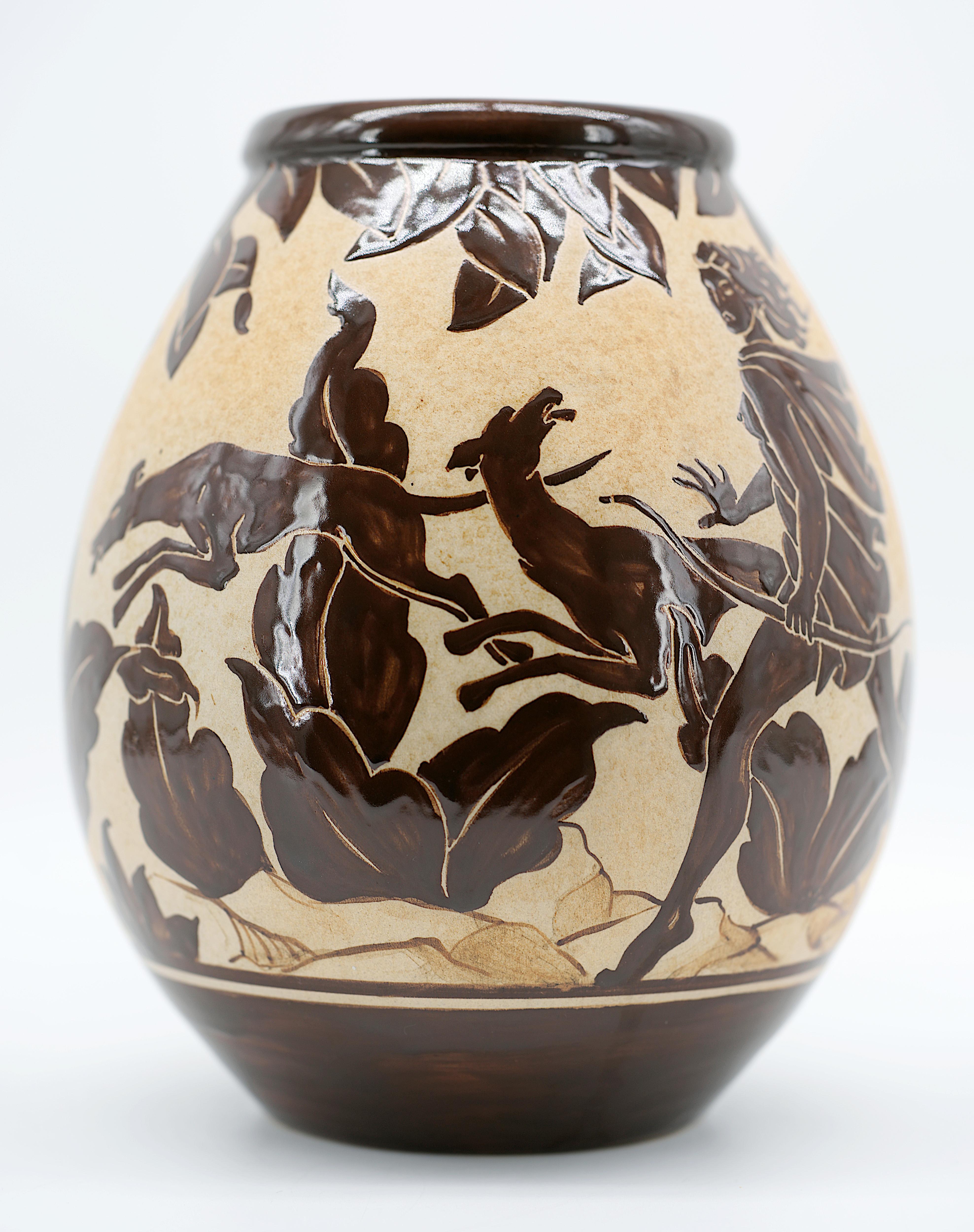 Richard LE CORRONE at CIBOURE Grande vaso greco in gres, primi anni '50 in vendita 6