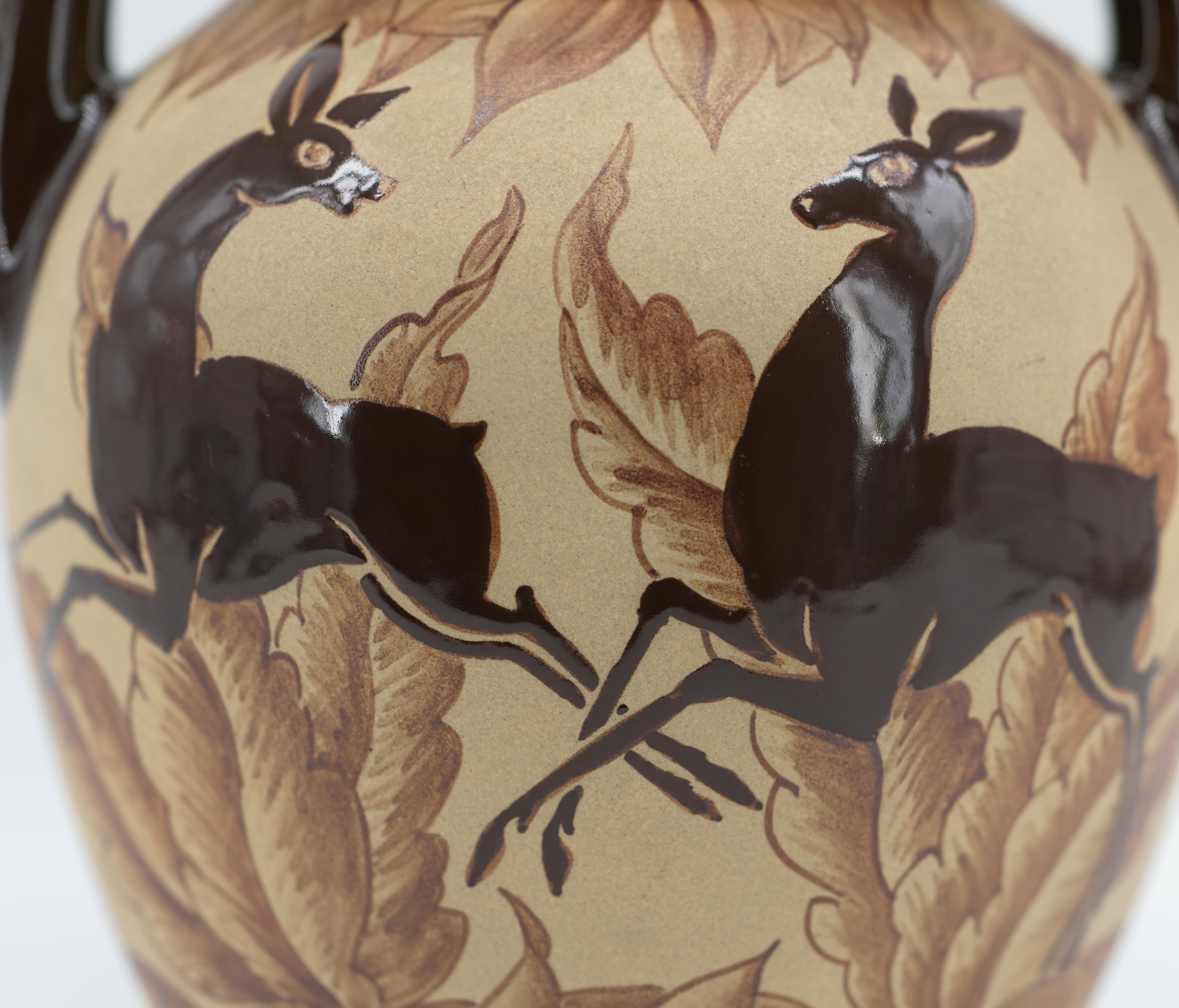 Art Déco Richard Le Corrone a Ciboure Vaso grande in gres, primi anni '50 in vendita