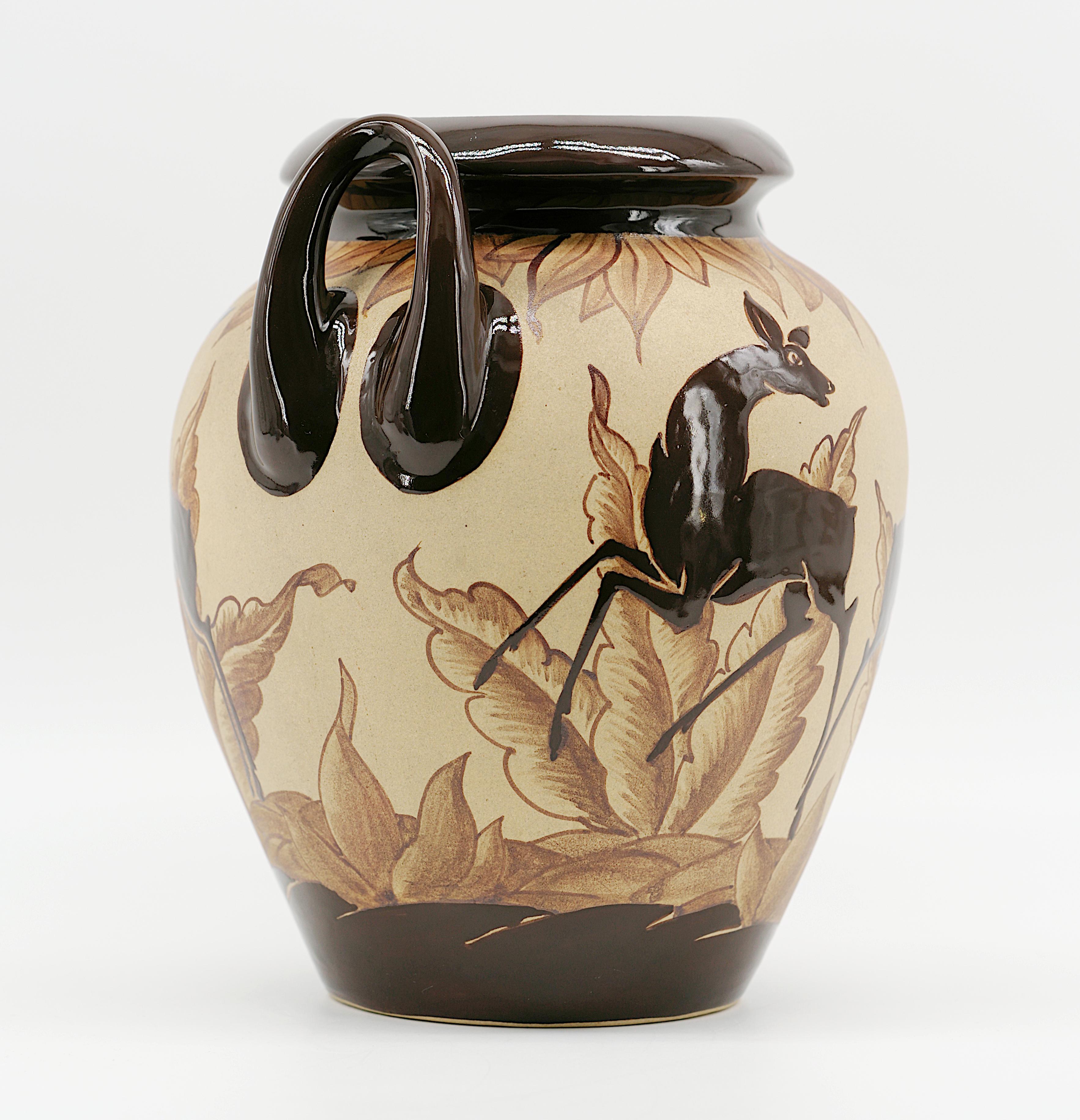 Richard Le Corrone a Ciboure Vaso grande in gres, primi anni '50 In condizioni ottime in vendita a Saint-Amans-des-Cots, FR