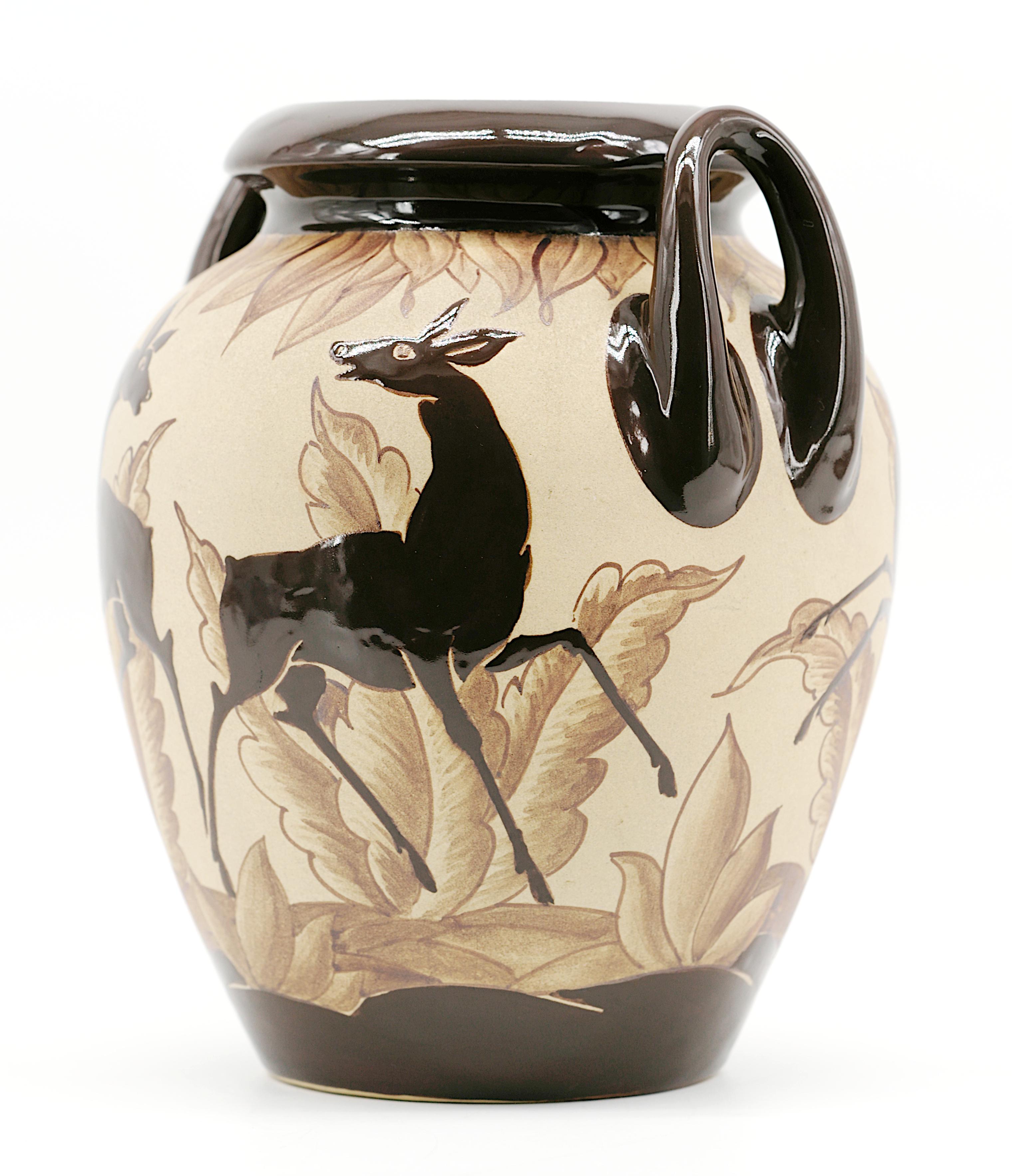 Metà XX secolo Richard Le Corrone a Ciboure Vaso grande in gres, primi anni '50 in vendita