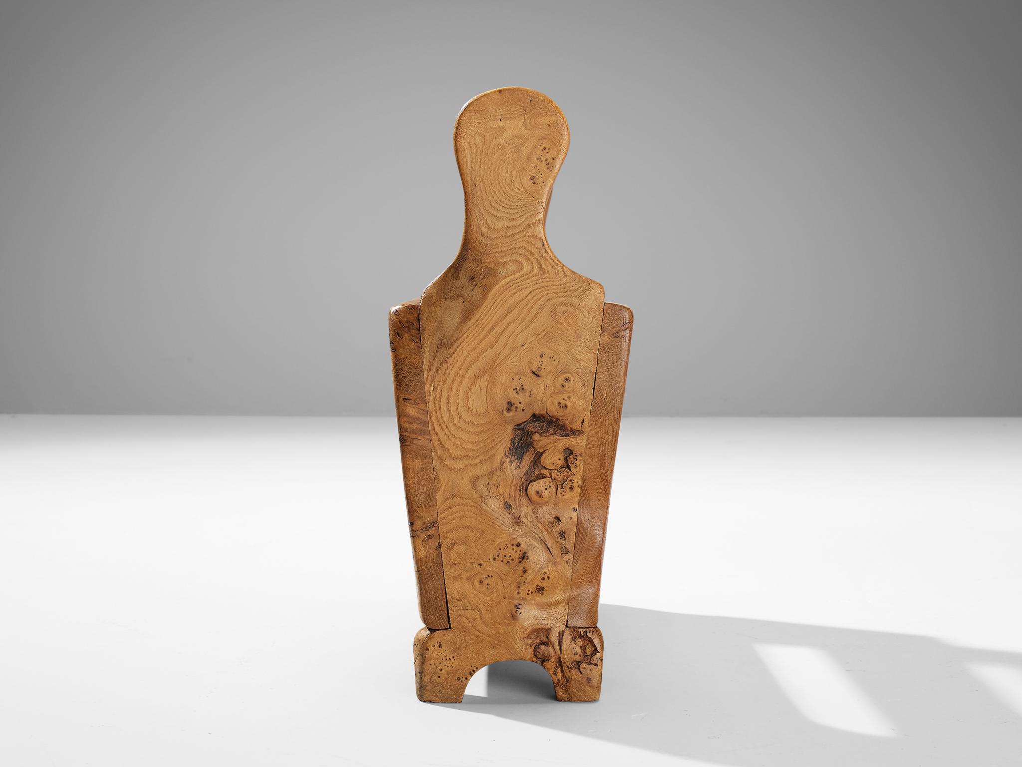 Richard Rack Richard Lecompte Magazine Rack in Birdseye Elm For Sale at 1stDibs