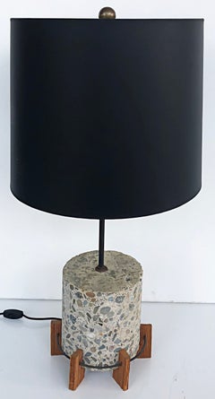 Vintage Richard Lee Parker Studio Terrazzo Wood Table Lamp, Signed 1992