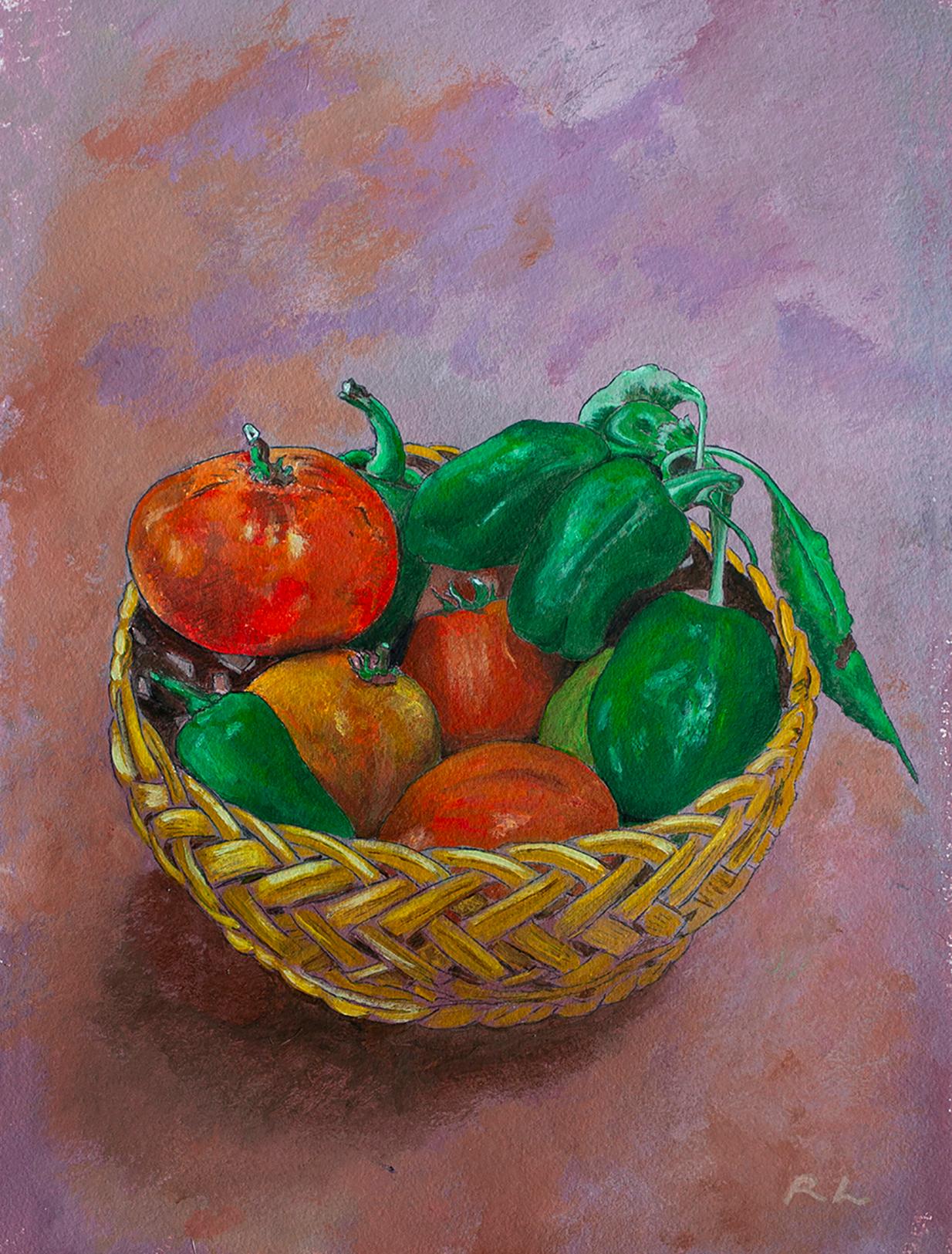 Richard Levine Still-Life Painting - Robin's Harvest #3, Still-Life Acrylic Painting, 2021