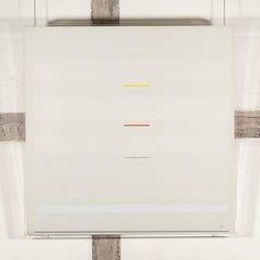 May 2 - 20th Century White Abstract Minimalist Screenprint by Richard Lin