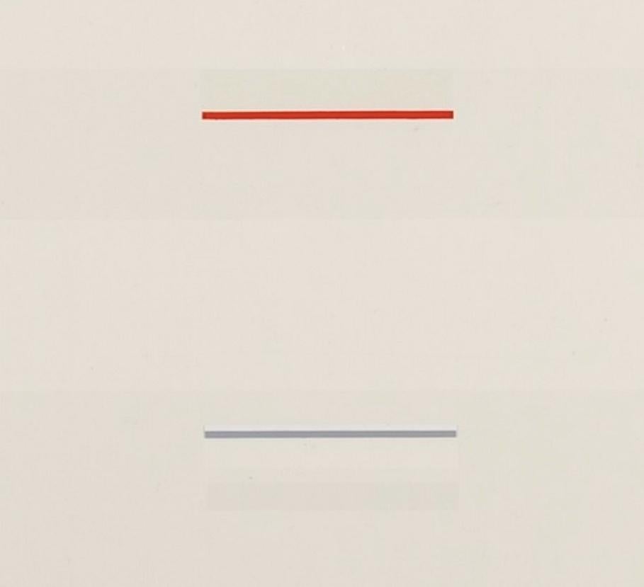 May 2 - 20th Century White Abstract Minimalist Screenprint by Richard Lin For Sale 3