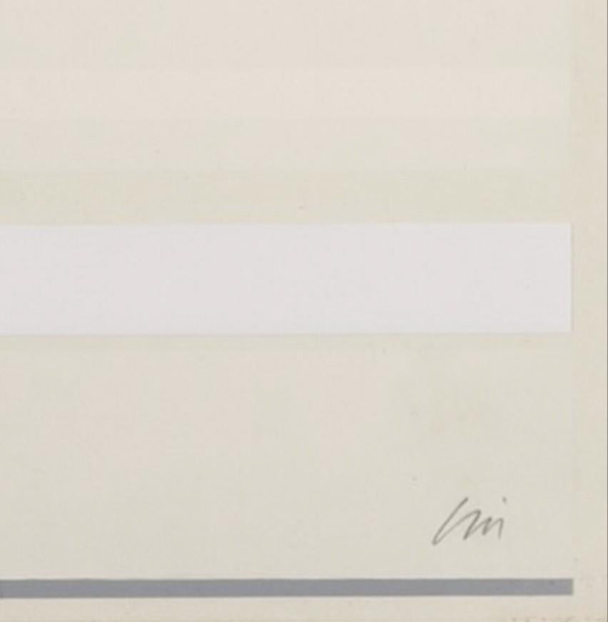 May 2 - 20th Century White Abstract Minimalist Screenprint by Richard Lin For Sale 6