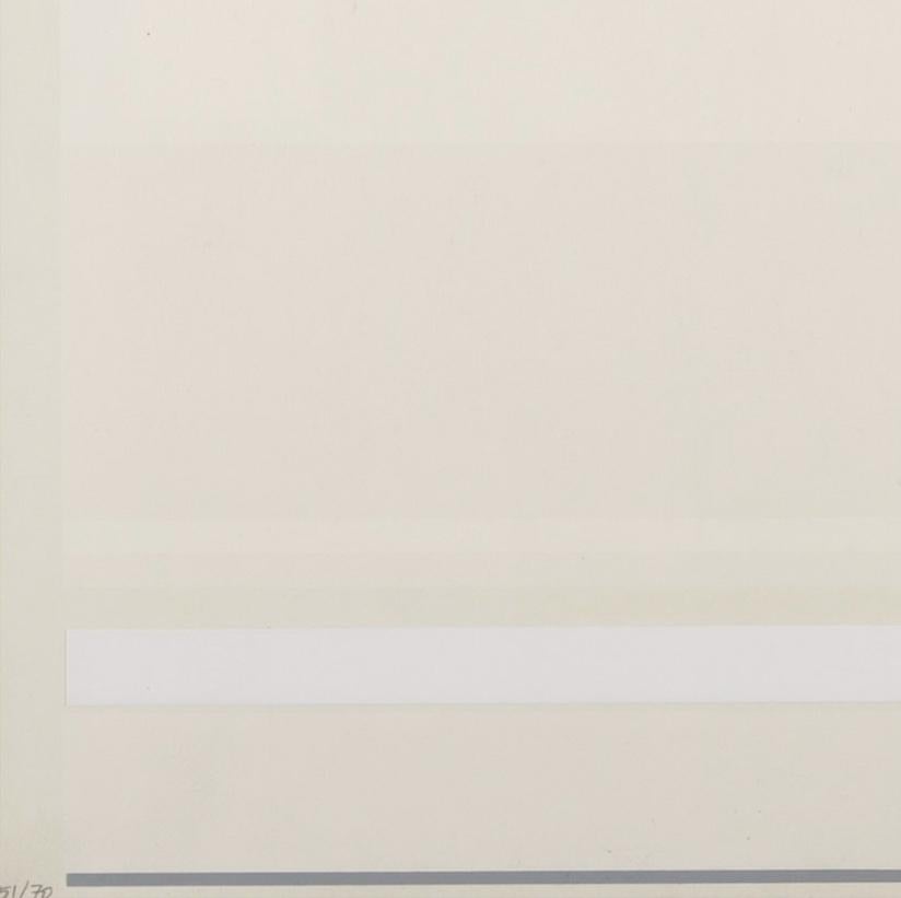 May 2 - 20th Century White Abstract Minimalist Screenprint by Richard Lin For Sale 7