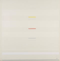 May 2 - 20th Century White Abstract Minimalist Screenprint by Richard Lin