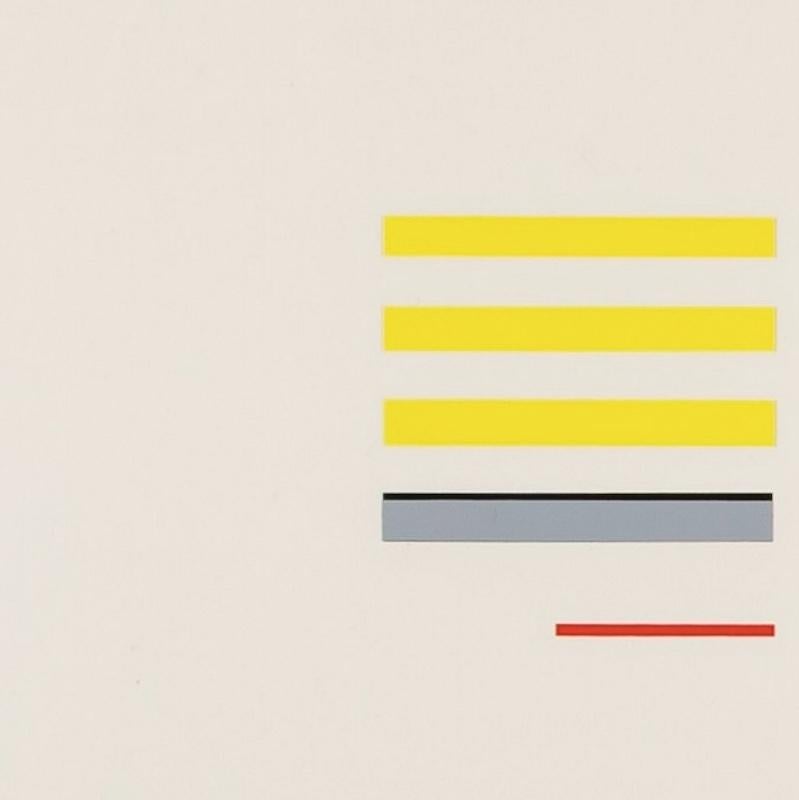 May 3 - by Richard Lin, 20th Century White + Yellow Abstract Minimalist Print For Sale 4