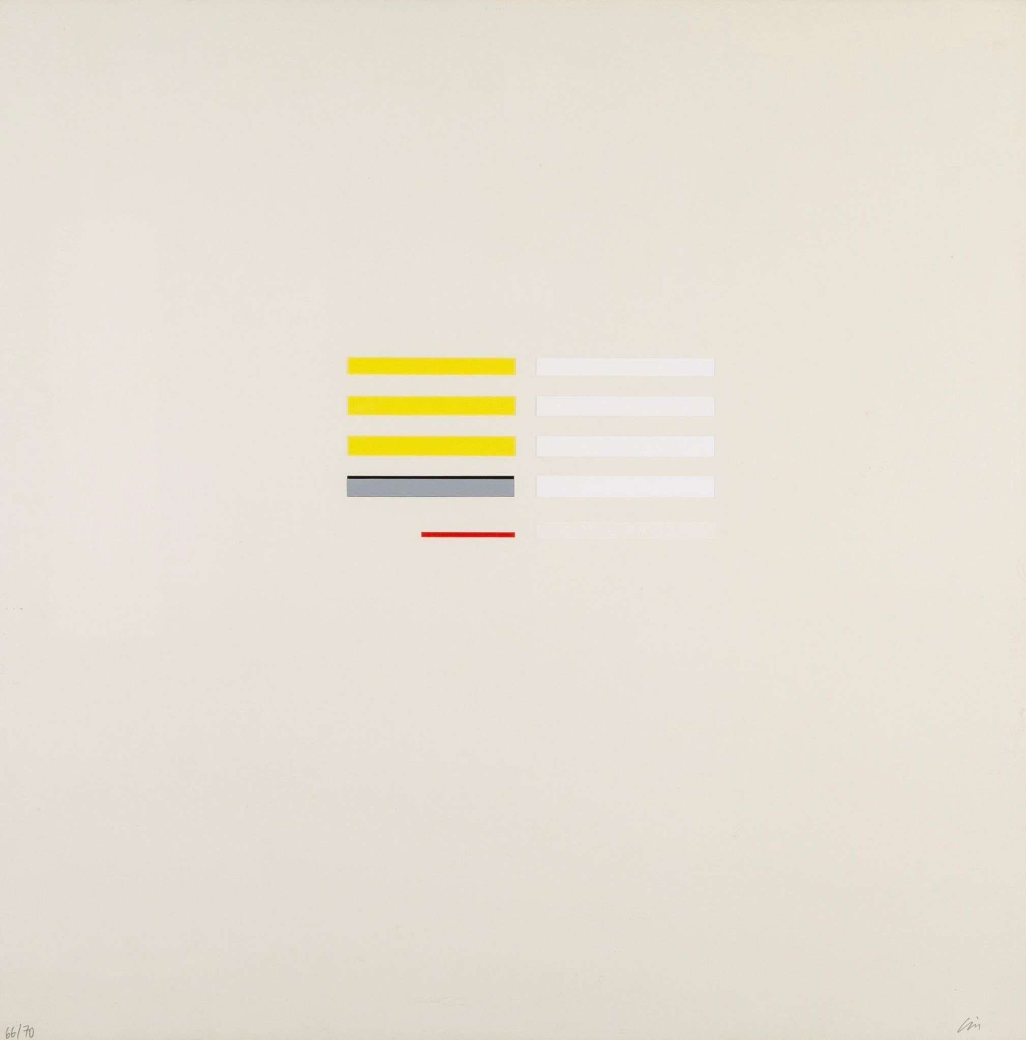 May 3 - by Richard Lin, 20th Century White + Yellow Abstract Minimalist Print