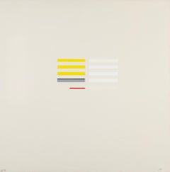 May 3 - by Richard Lin, 20th Century White + Yellow Abstract Minimalist Print