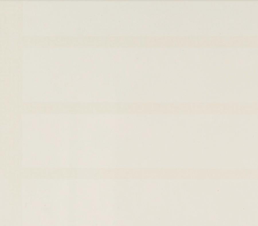 May I - 20th Century White Abstract Minimalist Print on Wove with Acetate For Sale 1