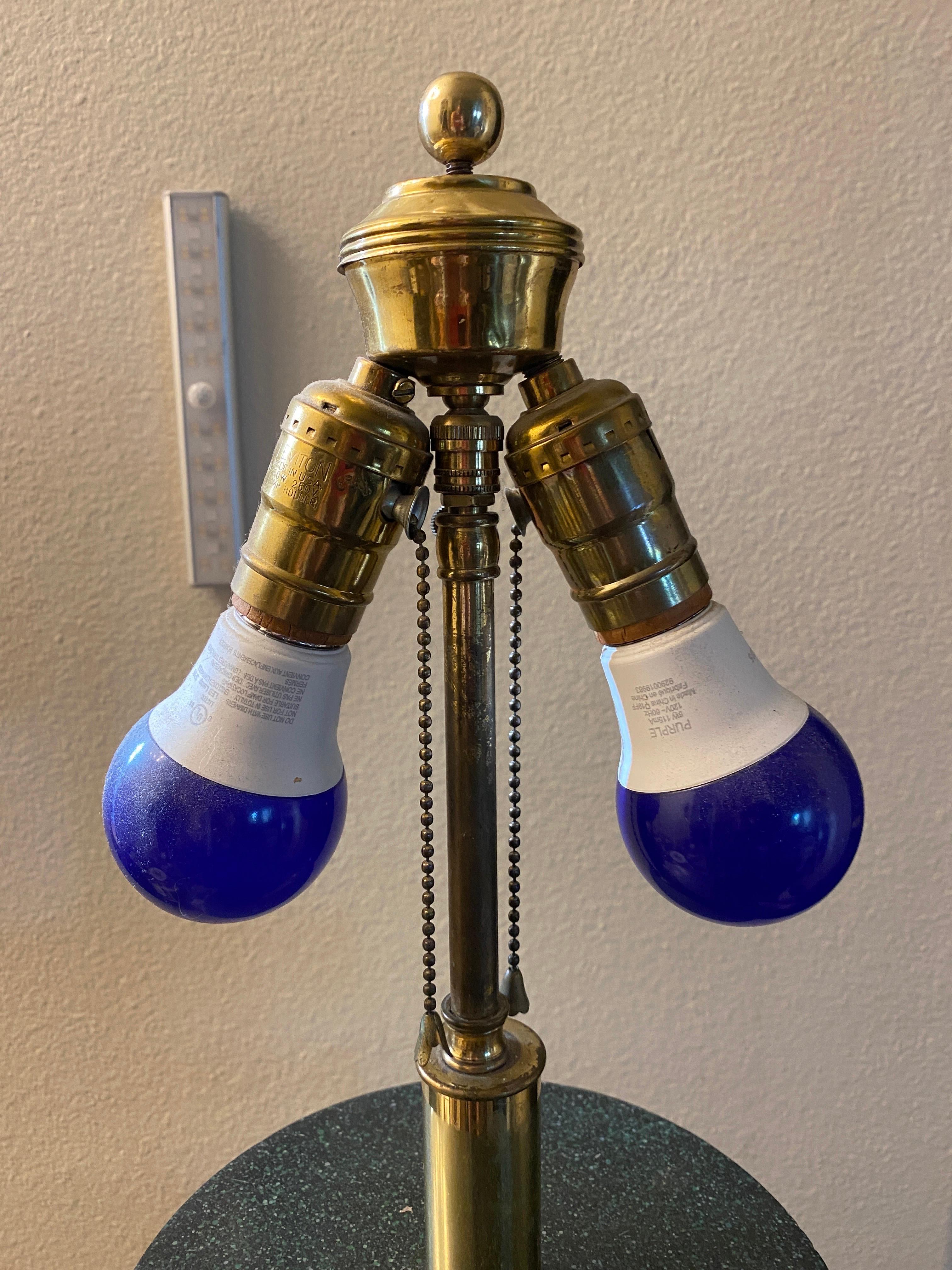 Richard Lindley for Steve Chase Custom One of a Kind Brass Disc Table Lamp. 6