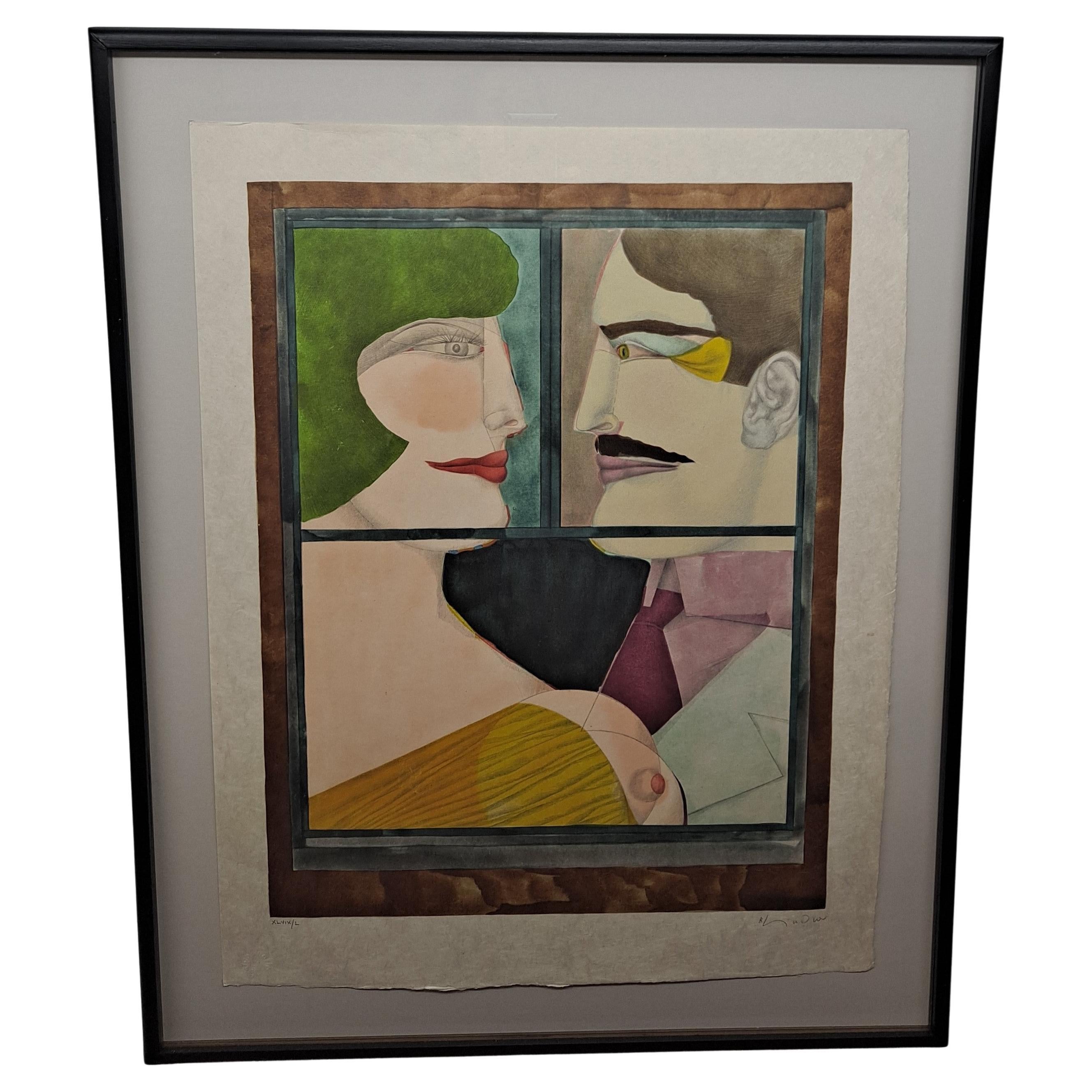 Richard Lindner (German American) 1901 - 1978 Lithograph Signed and Numbered 46/ For Sale