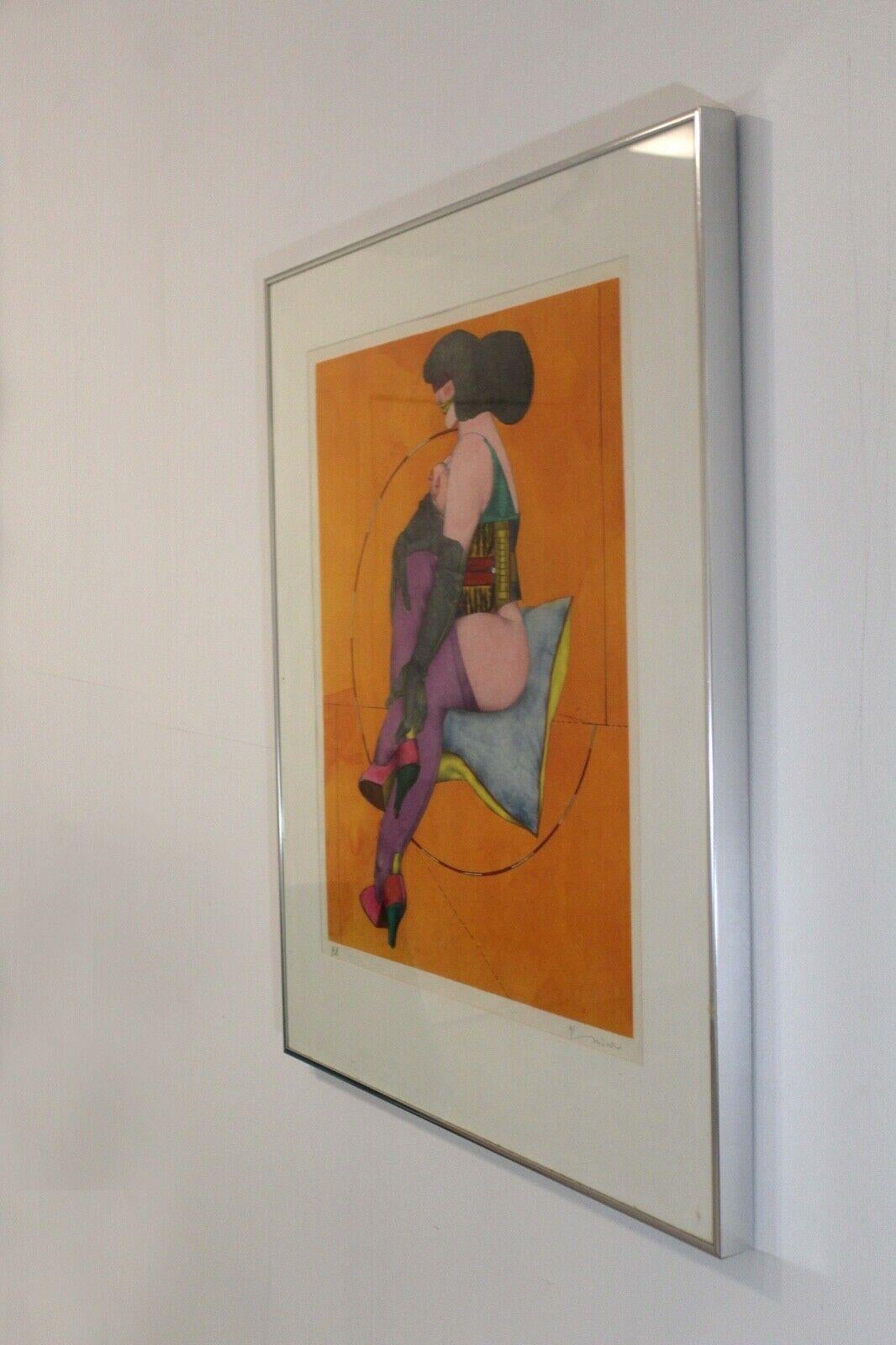 Richard Lindner Pillow and Almost a Circle Lithograph 1969 Artist's Proof In Good Condition In Keego Harbor, MI