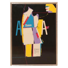 Modern mid  century Silkscreen Richard Lindner Pop Art Alliance in Art, 1968