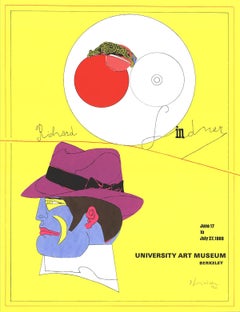 1969 After Richard Lindner 'University Art Museum' Pop Art Multicolor