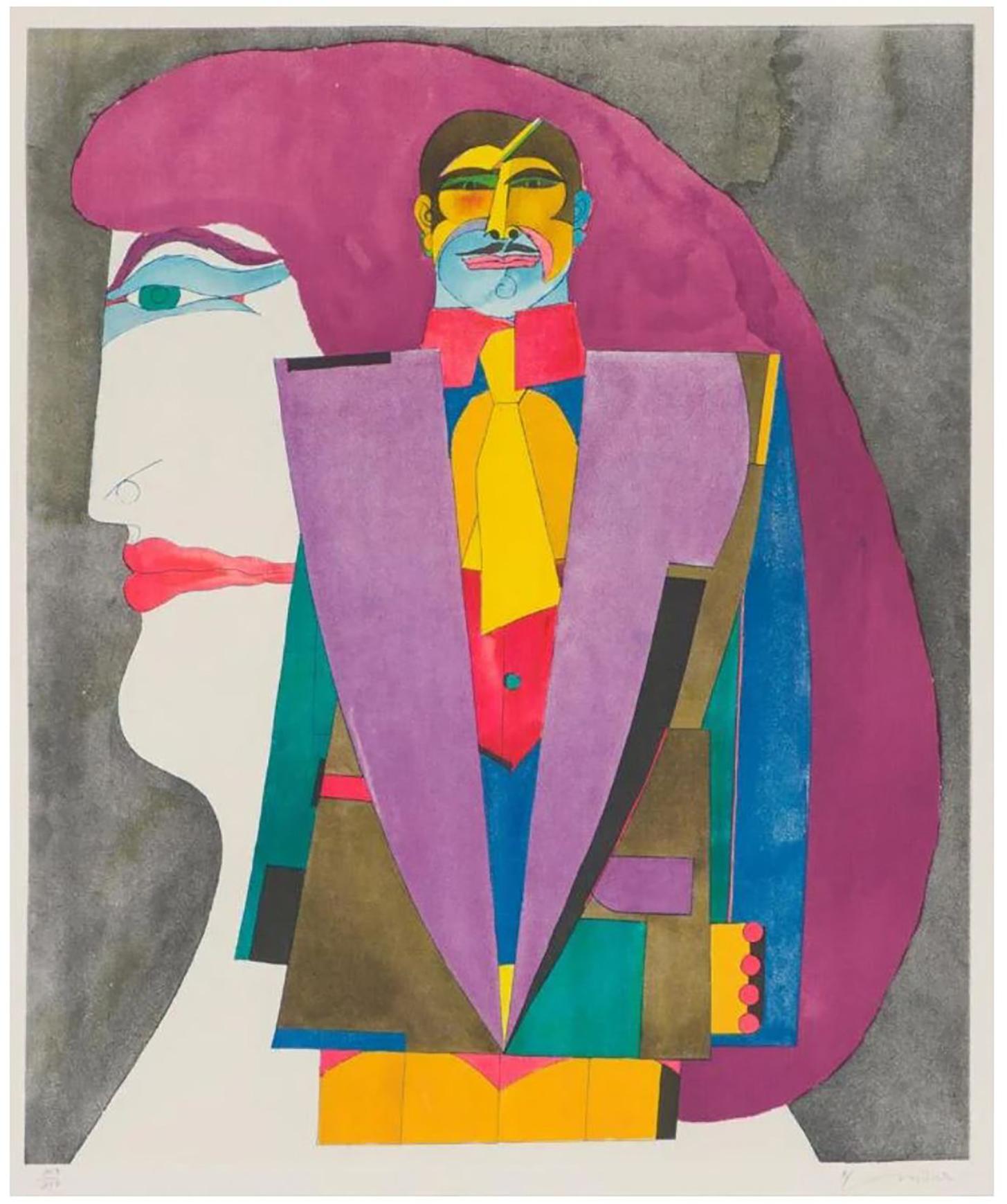 COUPLE (from the Afternoon Portfolio) - Print by Richard Lindner