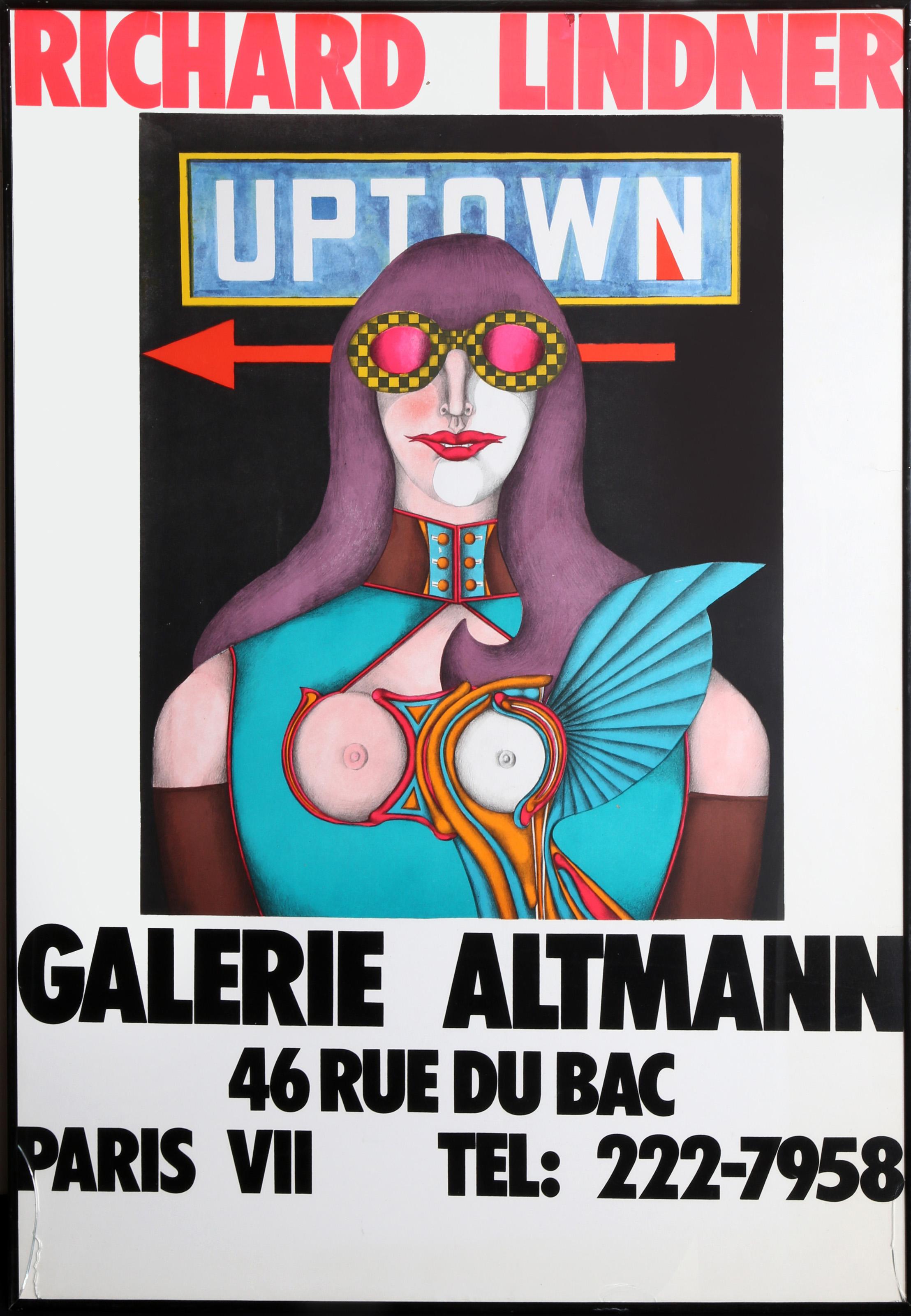 Richard Lindner, German/American (1901 - 1978) - Galerie Altmann, Paris, Year:  circa 1970, Medium:  Poster, Size:  37.5 x 26.5 in. (95.25 x 67.31 cm), Frame Size:  38  x 27 in. (96.52  x 68.58 cm)