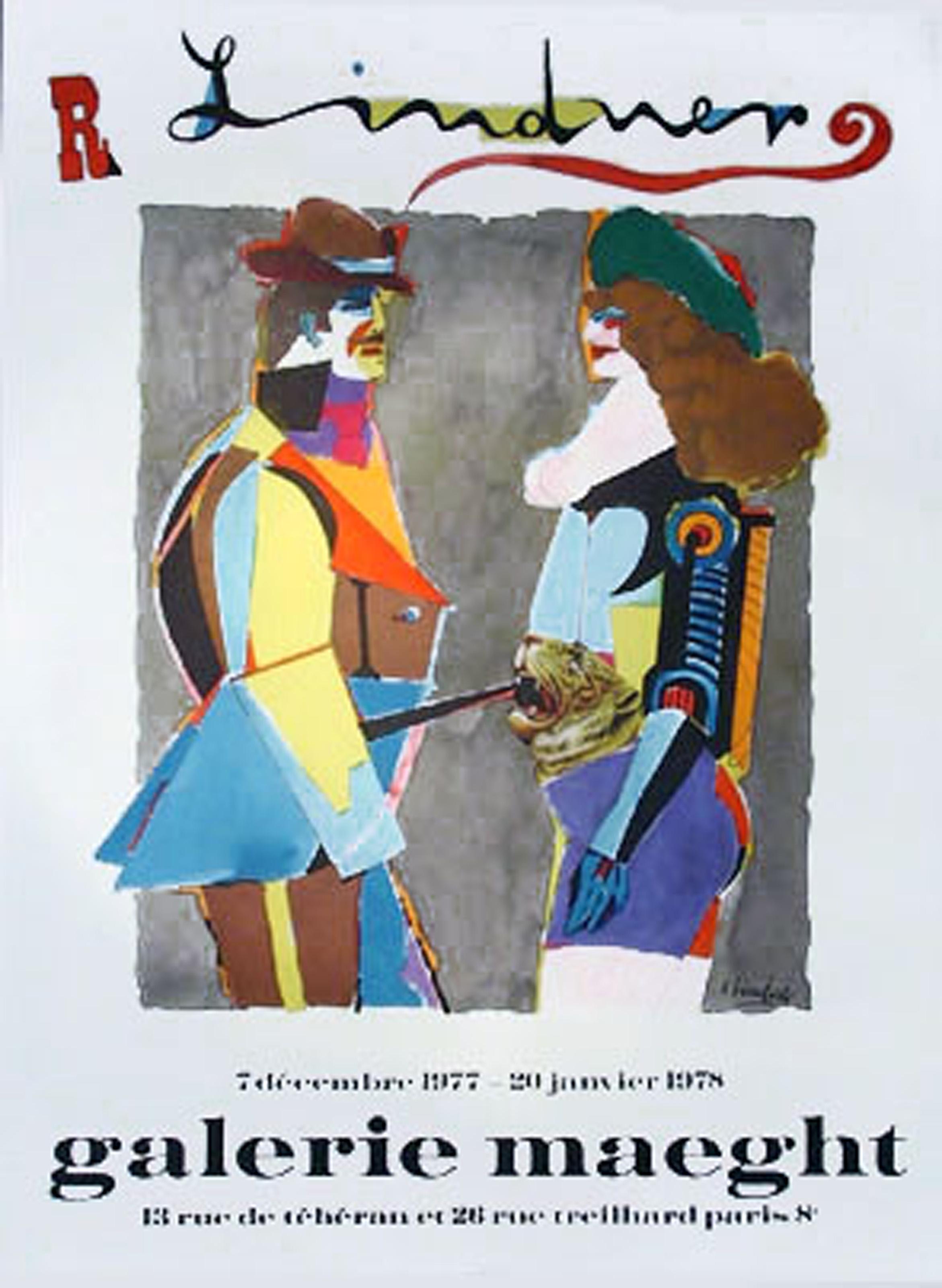 Affiche de la Galerie Maeght, lithographie Pop Art de Richard Lindner