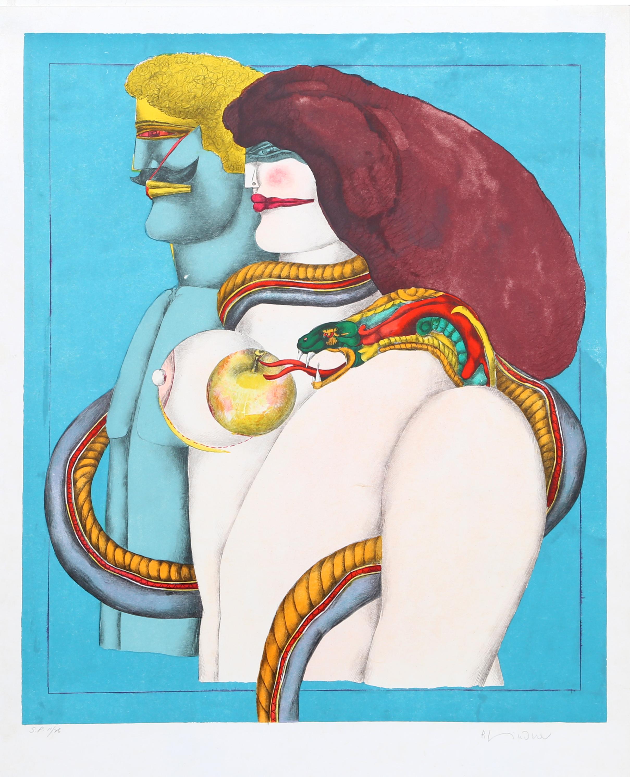 How it all Began from the "After Noon" Portfolio, Lithograph by Richard Lindner