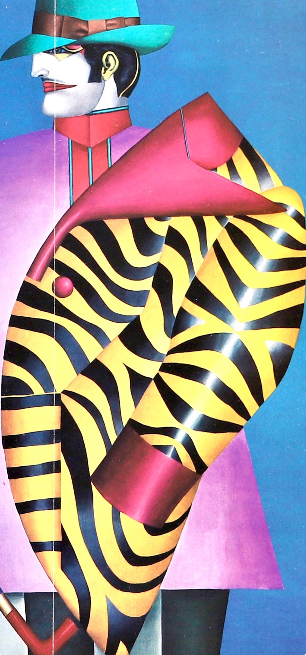 Lindner, Rear Window, Société internationale d'art XXe siècle (after) - Purple Landscape Print by Richard Lindner