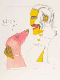 El mejor amigo del hombre, litografía pop art de Richard Lindner