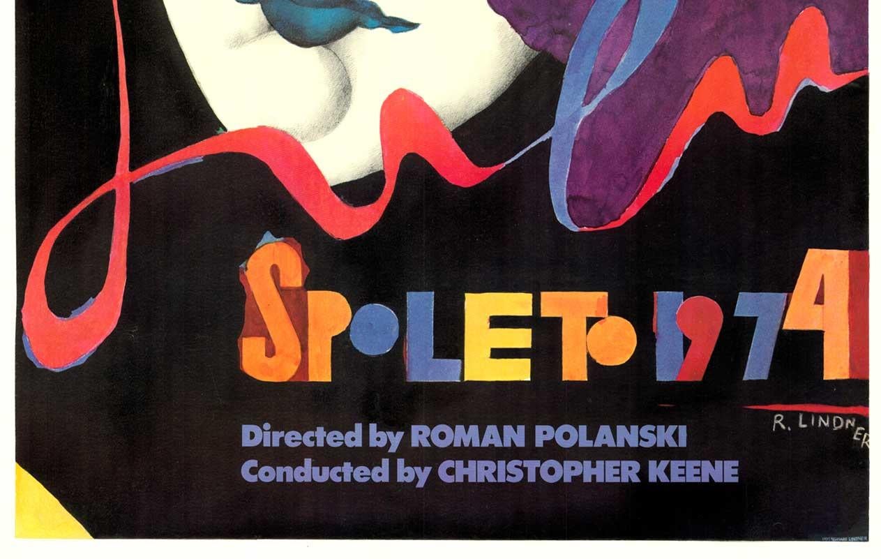 Affiche vintage Lulu Opera,poleto 1974 - Abstrait Print par Richard Lindner