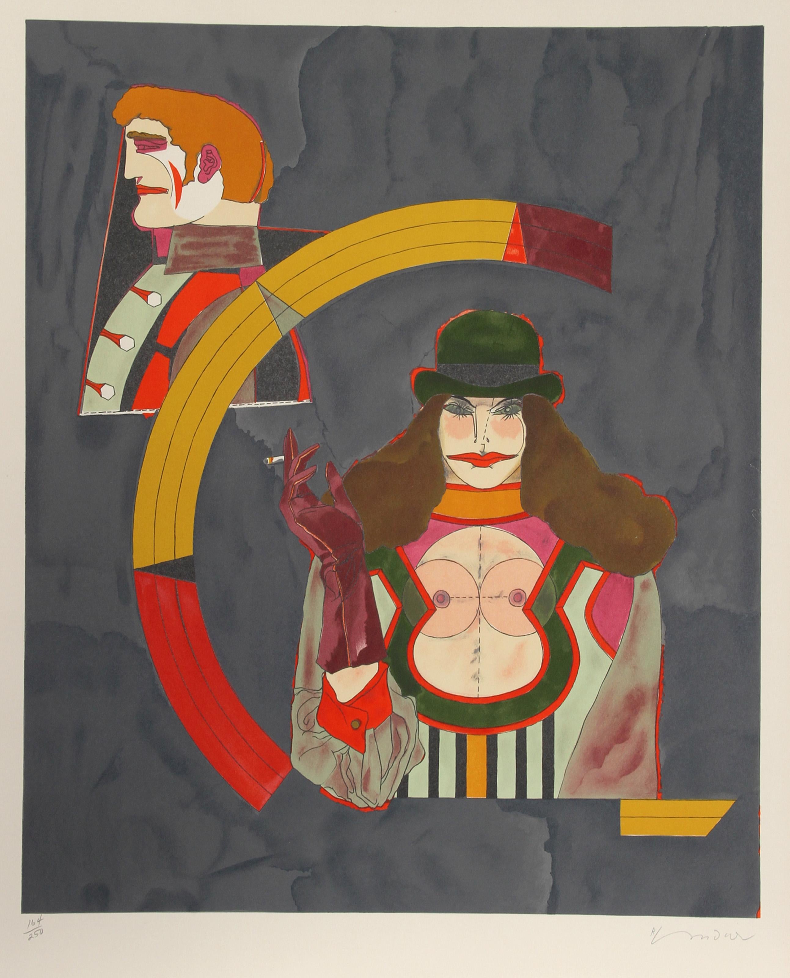 Portrait n° 2, lithographie Pop Art de Richard Lindner