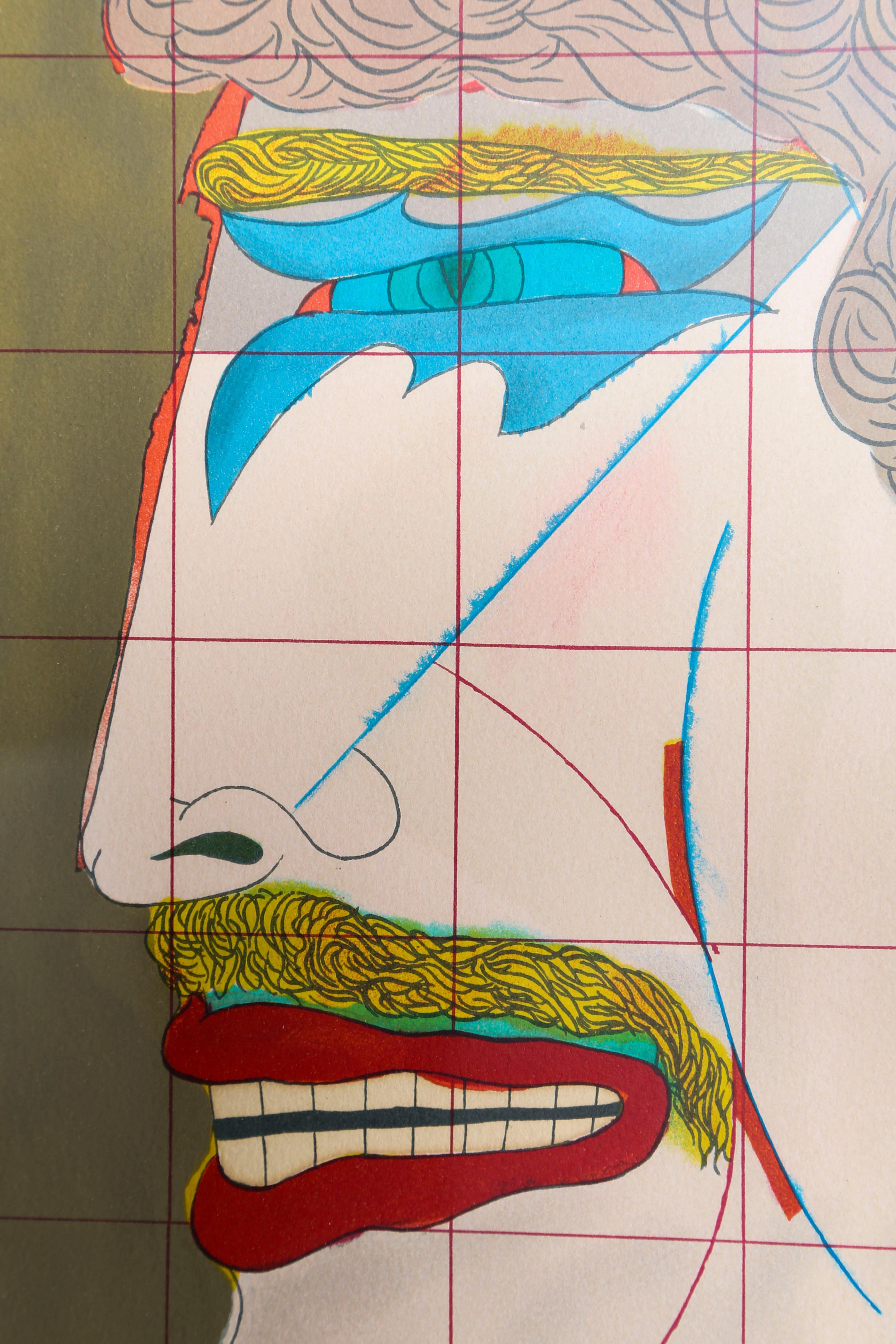 Perfil, Retrato Litografía de Richard Lindner en venta 1