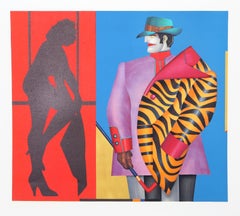Vitrail arrière, lithographie Pop Art de Richard Lindner